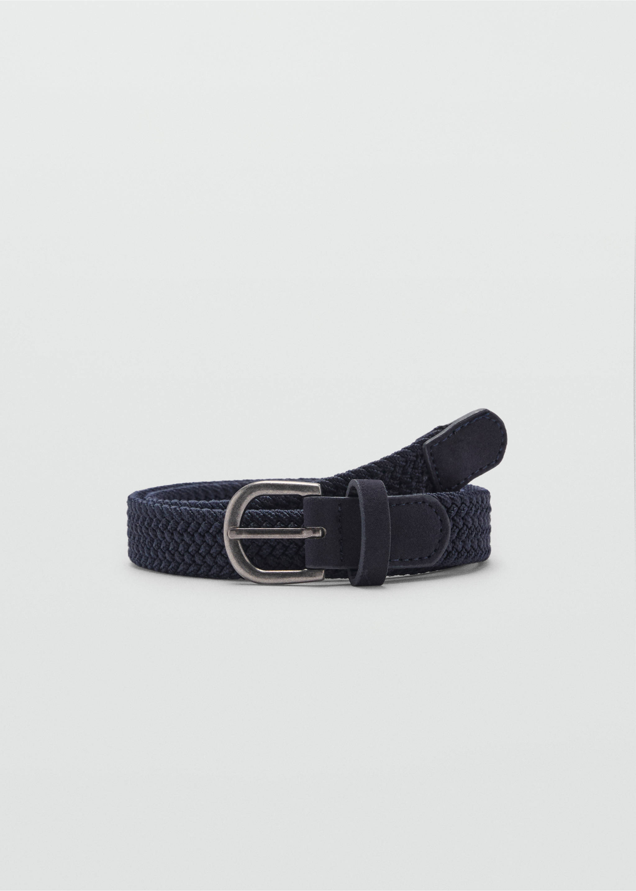 Braided elastic belt - Article without model, Dark Navy. Ref: 17032549-00.