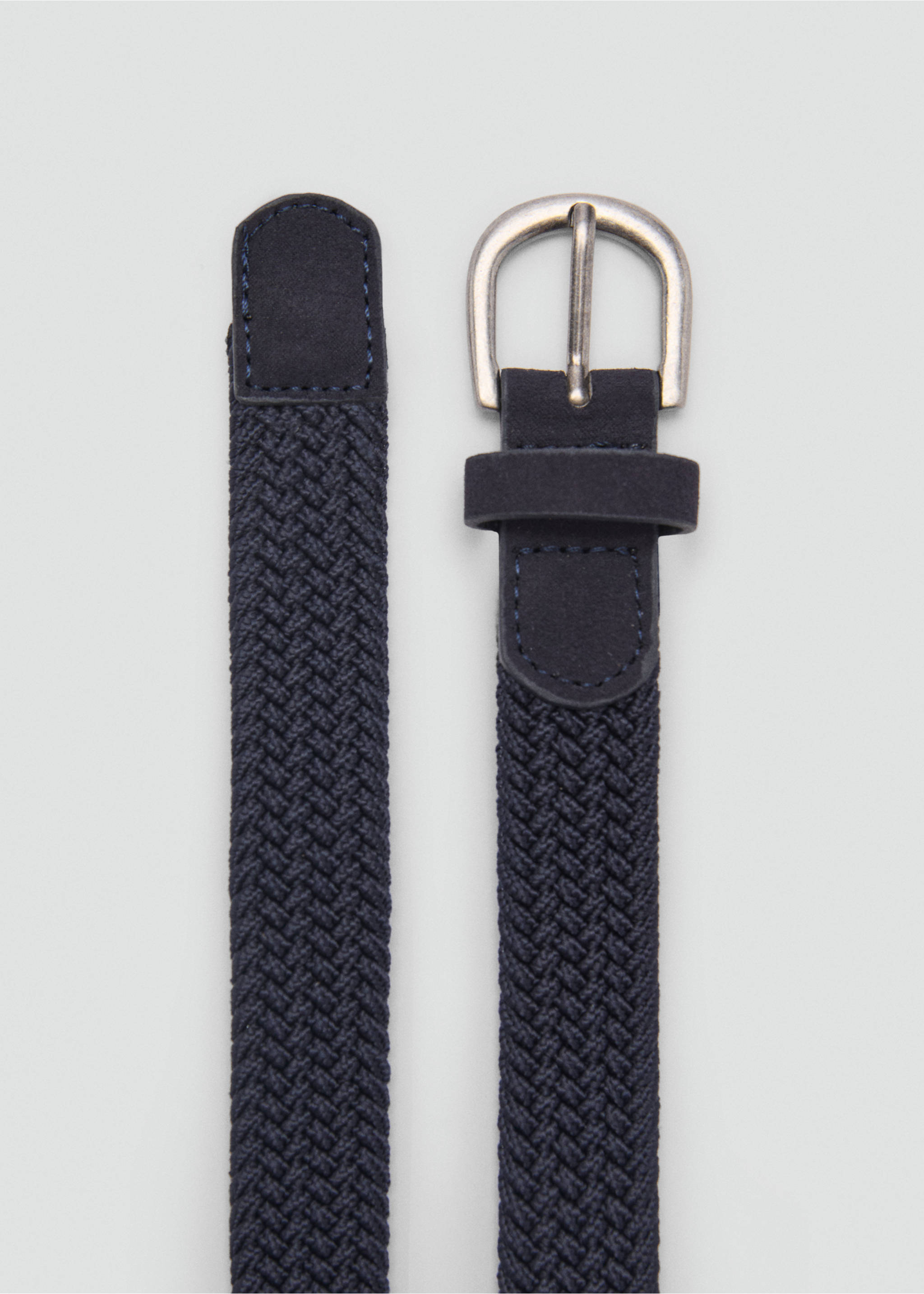 Braided elastic belt - Medium plane, Dark Navy. Ref: 17032549-00.
