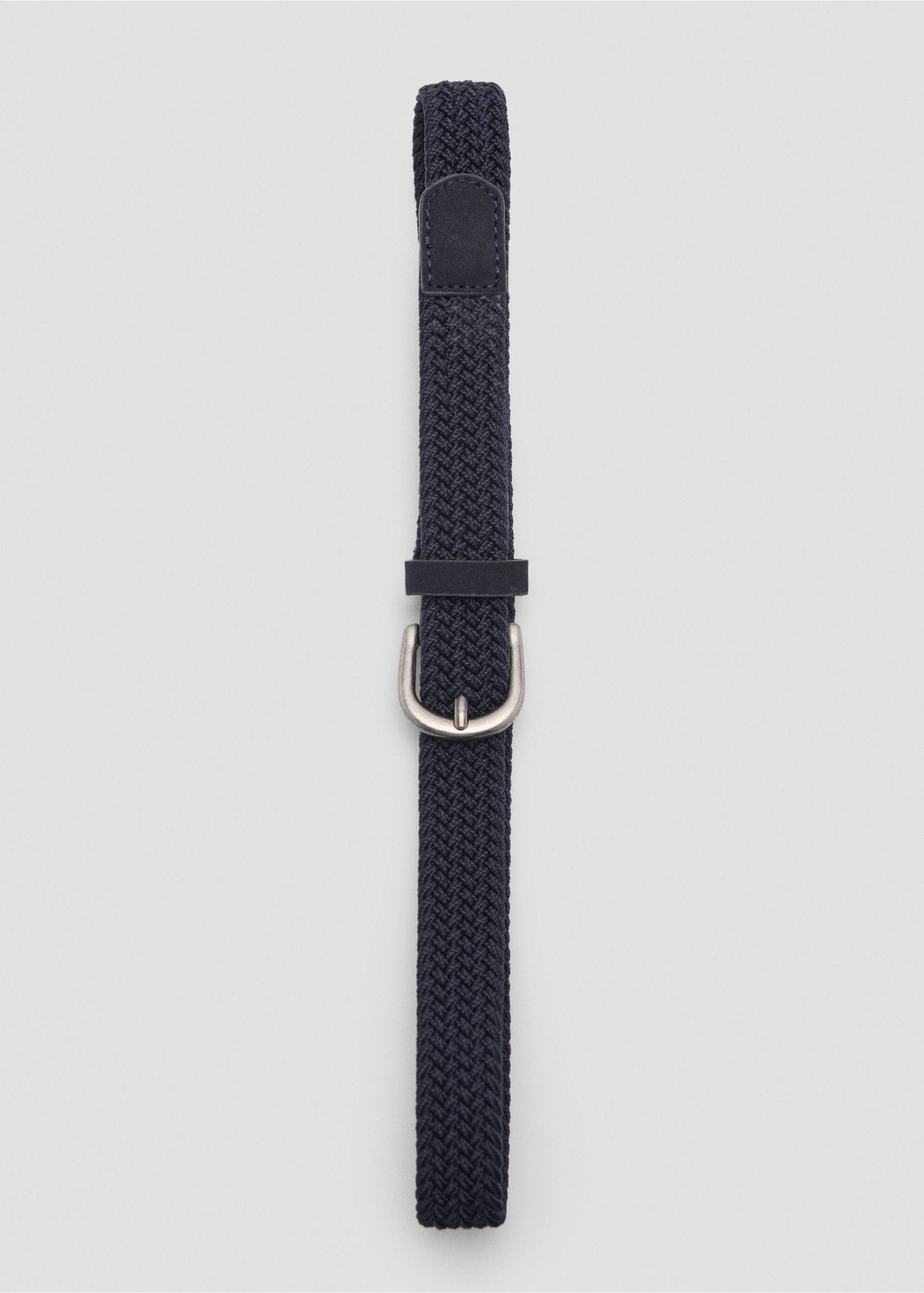 Braided elastic belt - Details of the article 2, Dark Navy. Ref: 17032549-00.