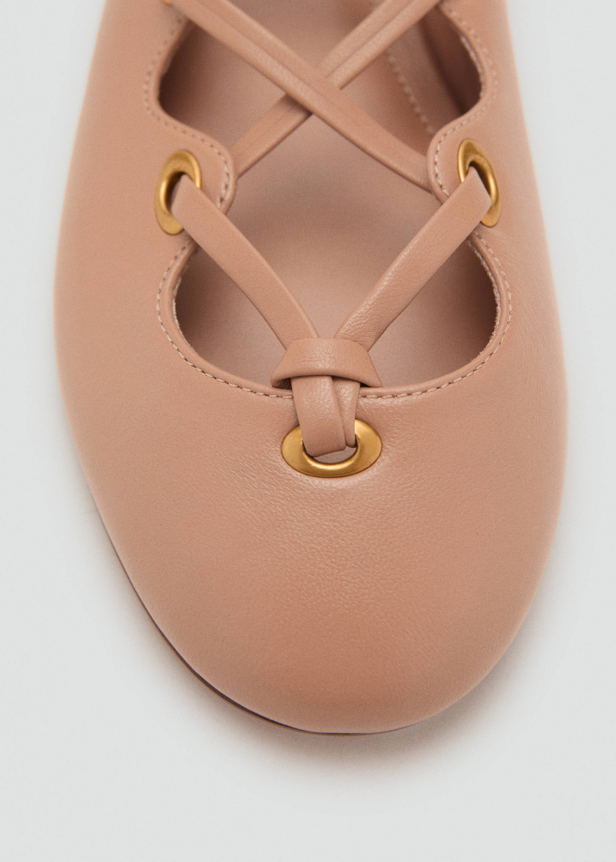 Leather ballet flats with crossed straps - Details of the article 1