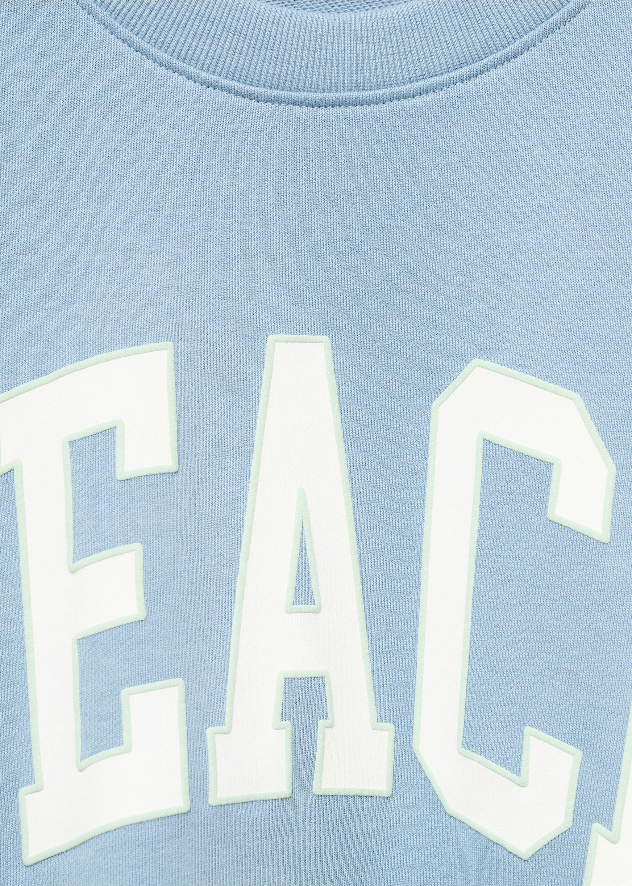 Printed cotton sweatshirt - Details of the article 8, Blue. Ref: 17032899-00.