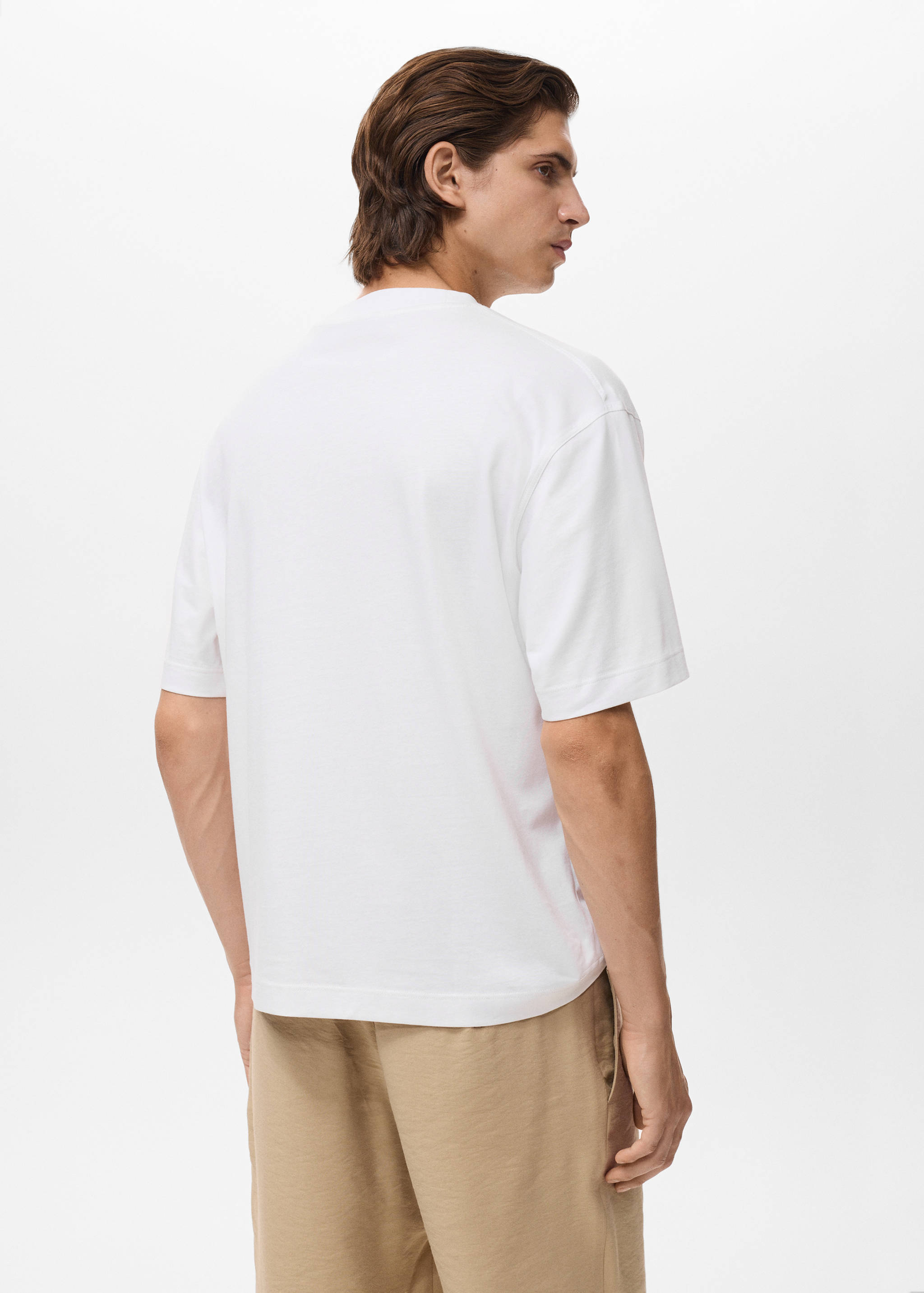 T-shirt 100% cotton boxy fit pocket - Reverse of the article