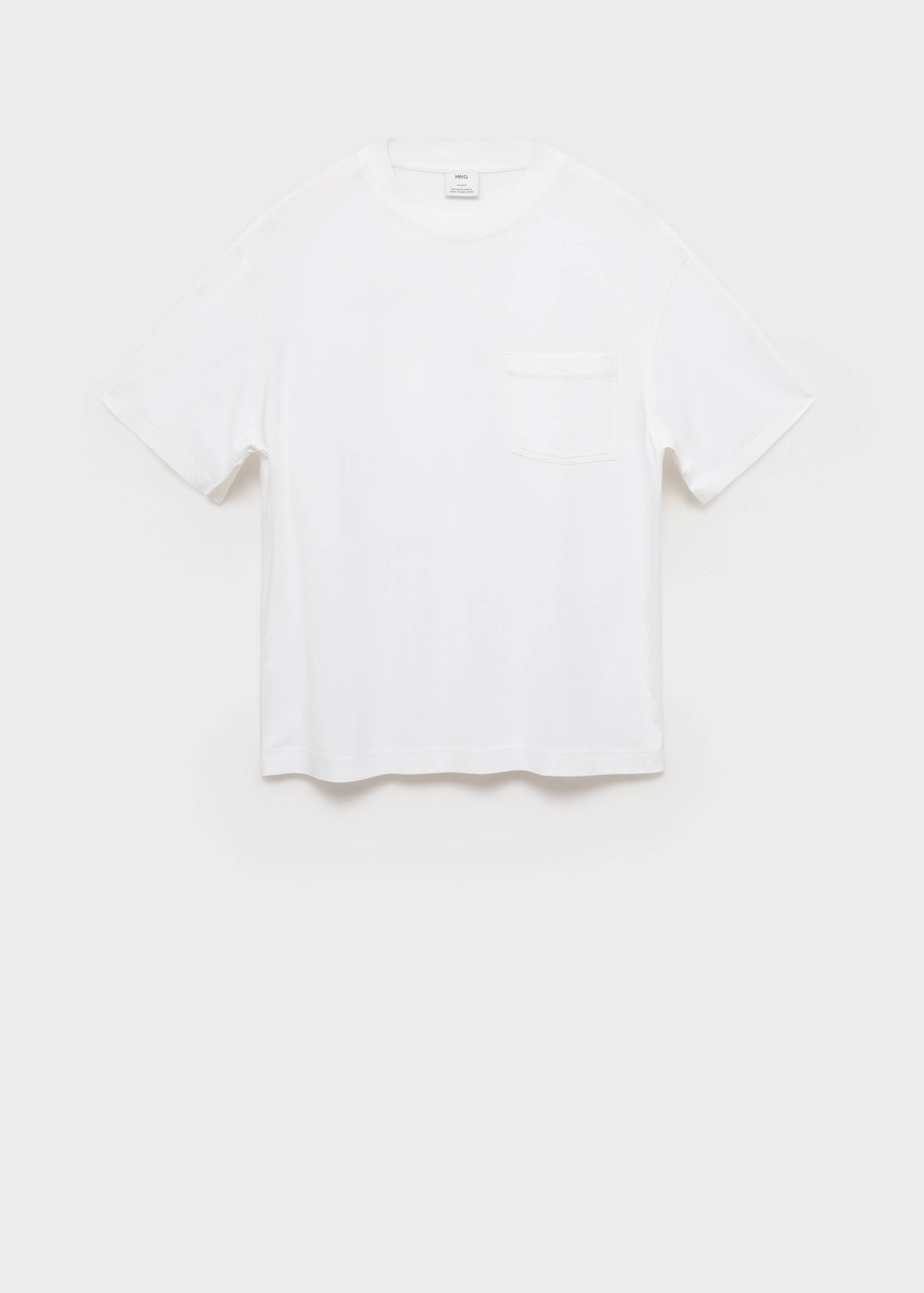 T-shirt 100% cotton boxy fit pocket - Article without model