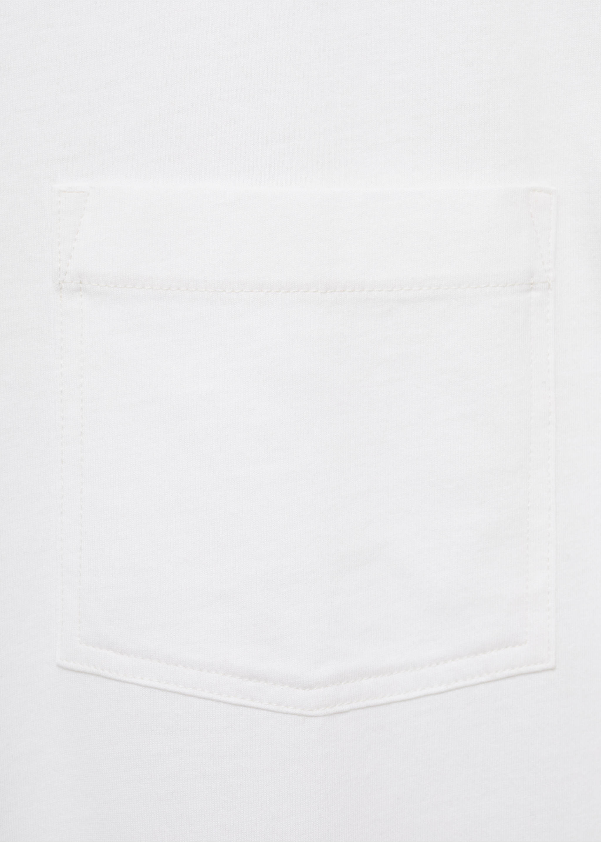 T-shirt 100% cotton boxy fit pocket - Details of the article 8, Off White. Ref: 17032900-00.