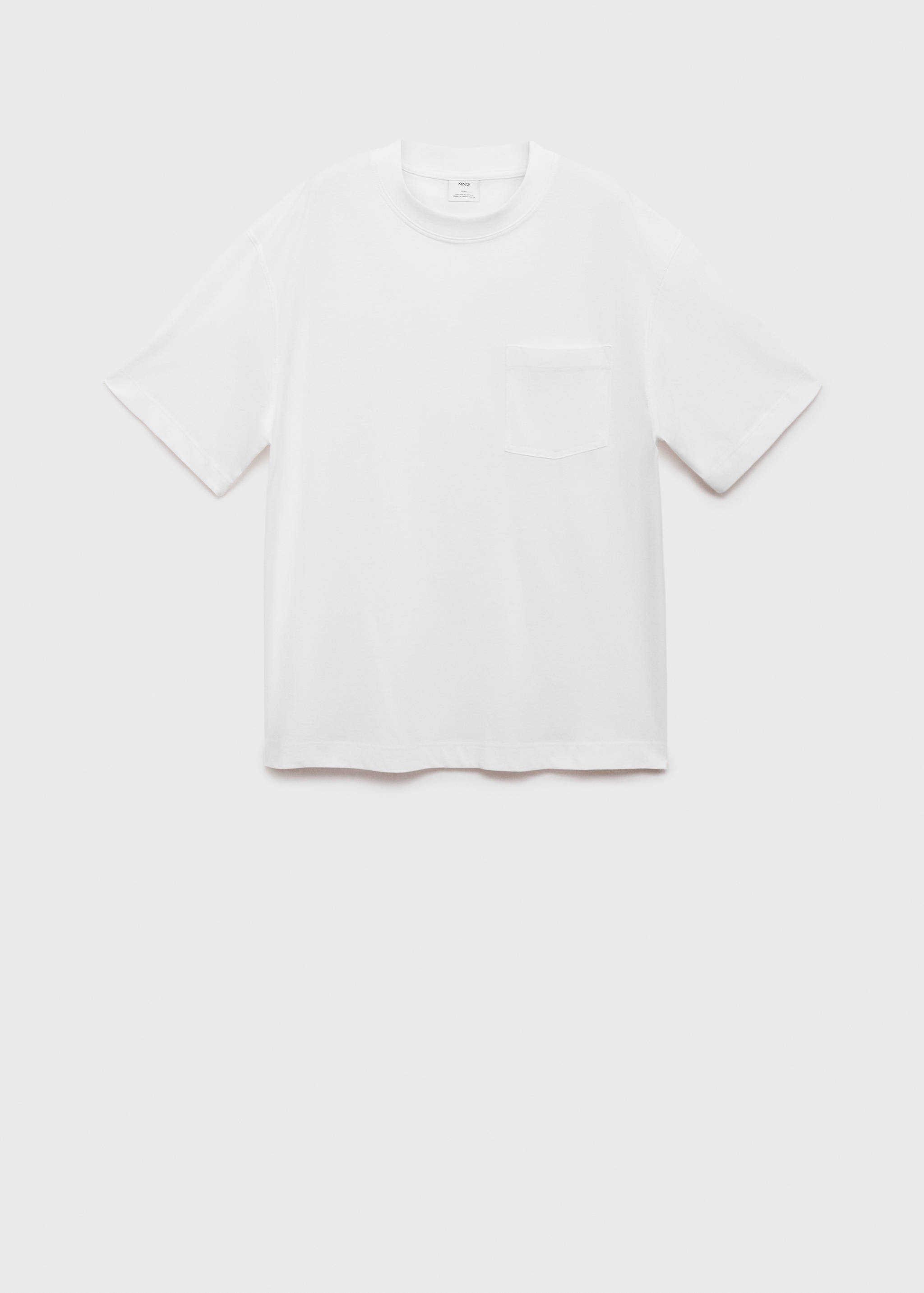 Boxy-fit T-shirt 100% katoen met zak - Artikel zonder model