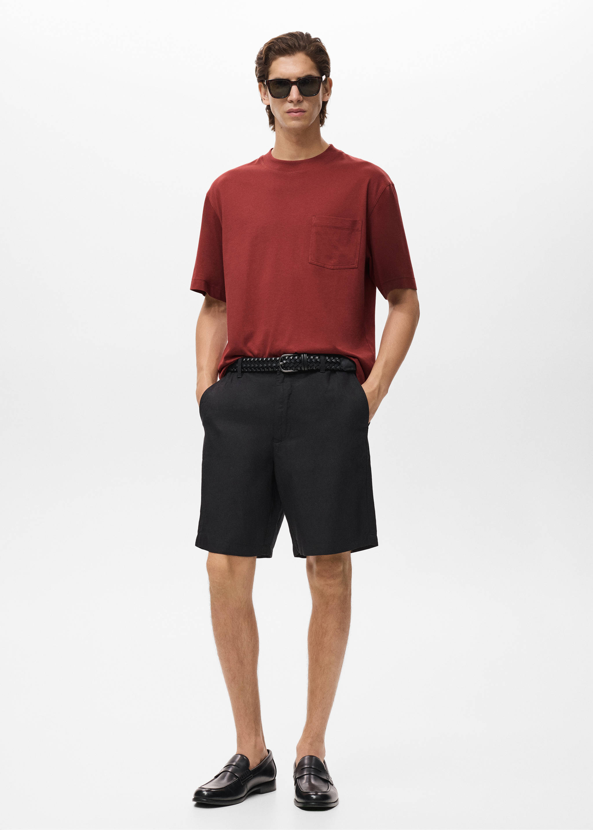 T-shirt 100% cotton boxy fit pocket - General plane