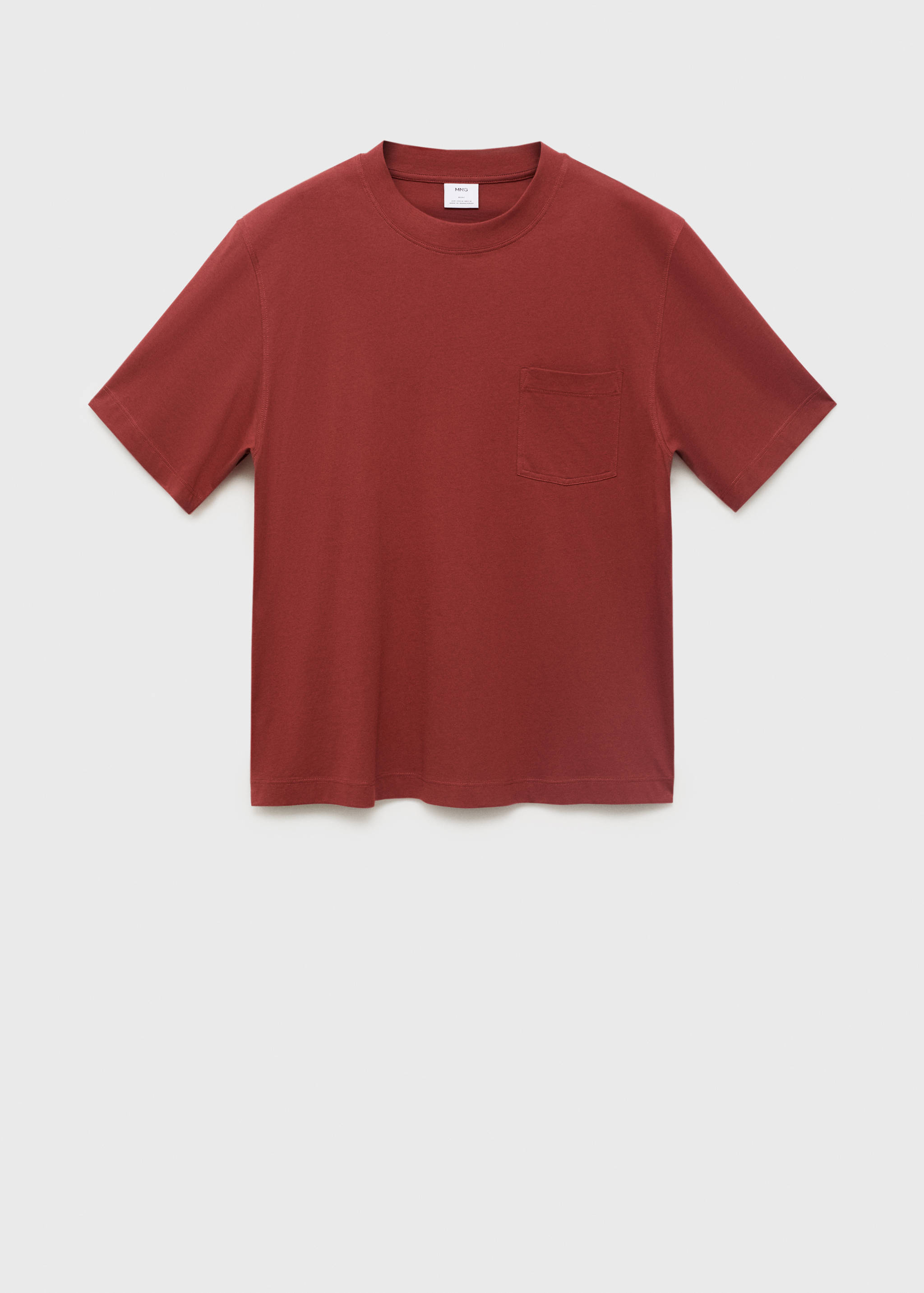 T-shirt 100% cotton boxy fit pocket - Article without model