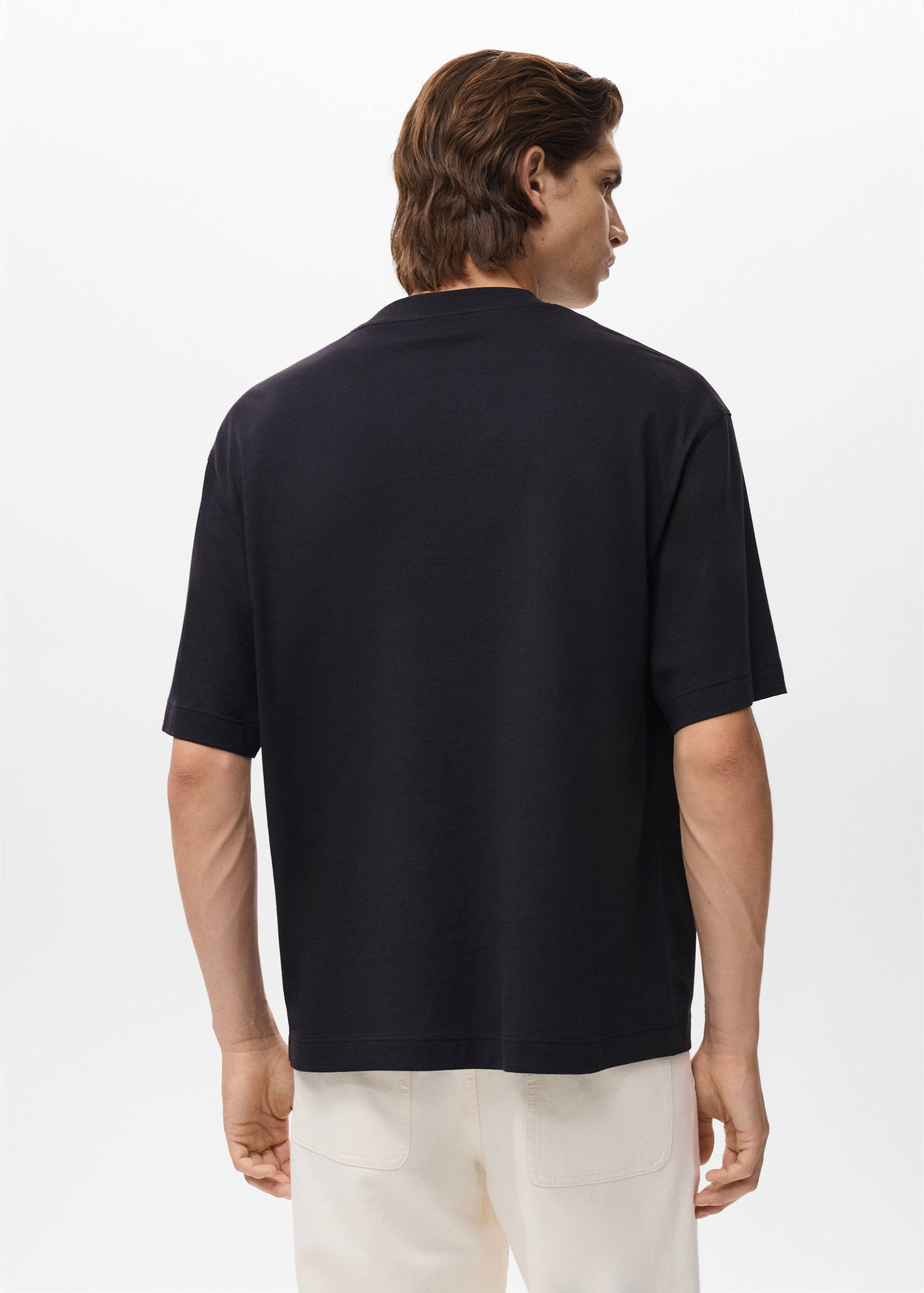 T-shirt 100% cotton boxy fit pocket - Reverse of the article