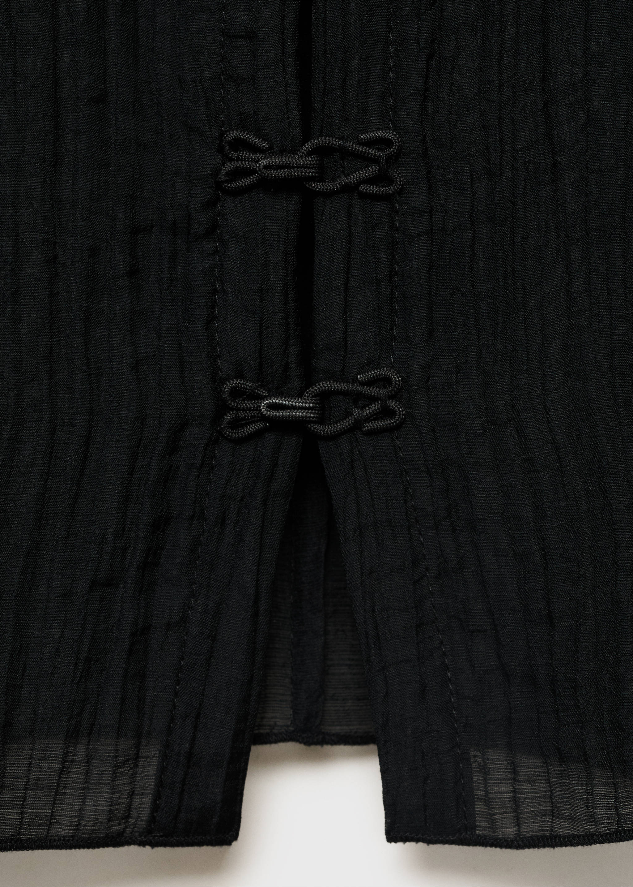 Lyocell blouse with toggles - Details of the article 0, Black. Ref: 17032901-00.