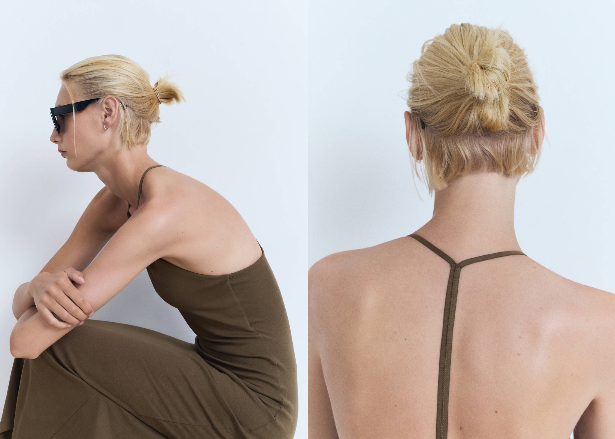 Robe midi décolletée dans le dos - Plan panoramique