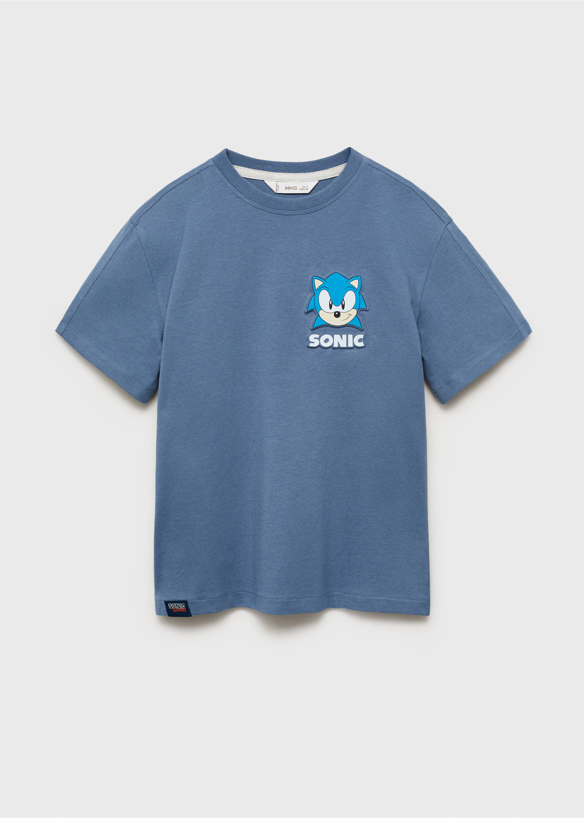 Embossed Sonic t-shirt - Article without model, Indigo Blue. Ref: 17032911-00.