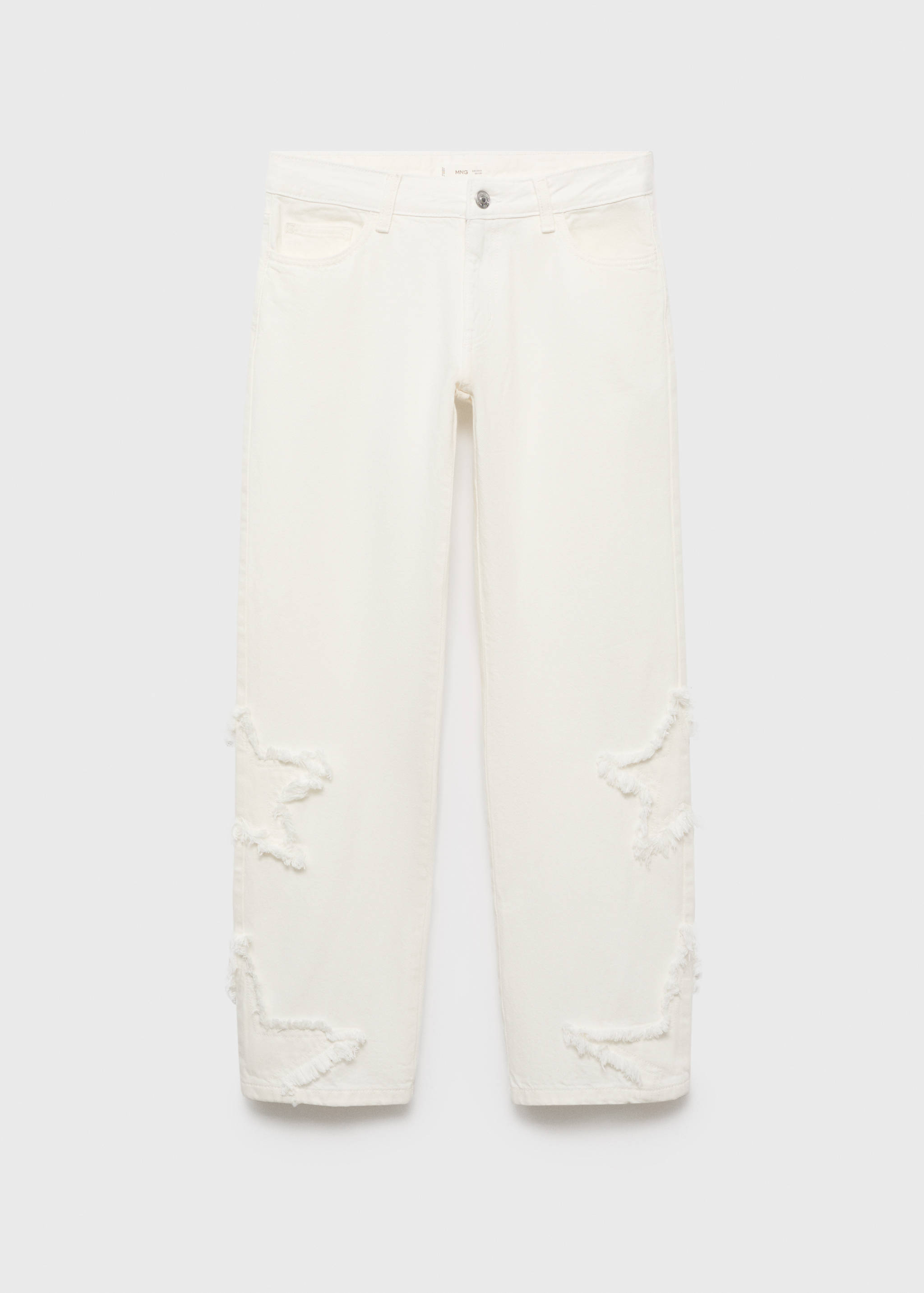 Straight-leg jeans with star embroidery - Article without model