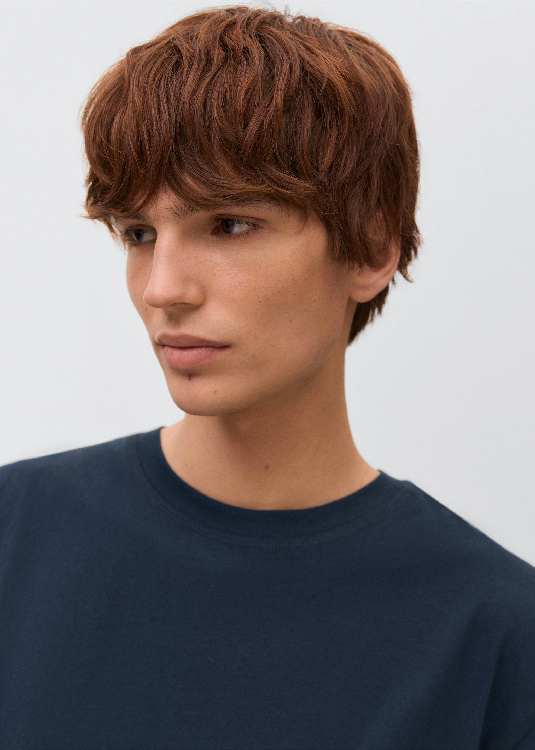 T-shirt algodão bordado - Pormenor do artigo 1, Azul-marinho. Ref: 17032915-00.