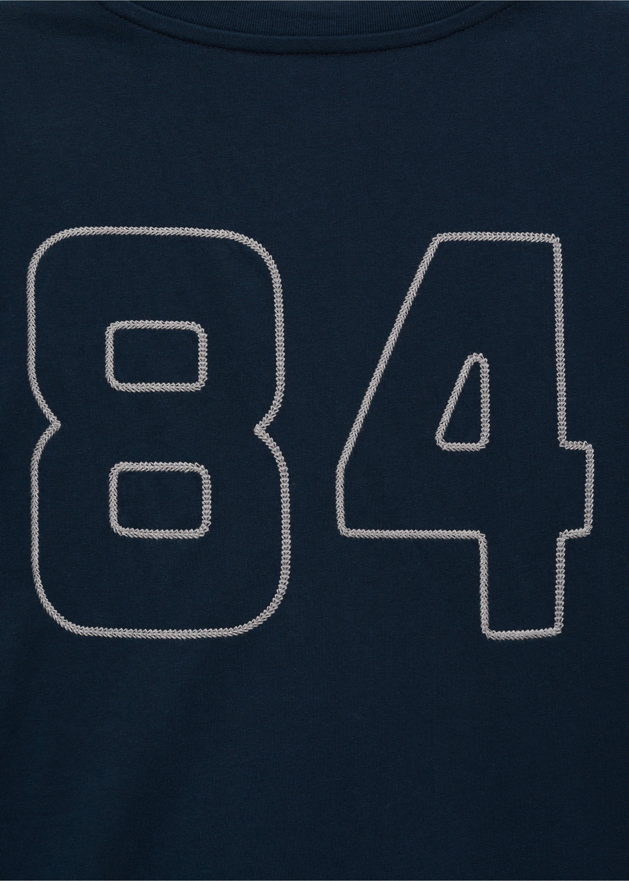 T-shirt algodão bordado - Pormenor do artigo 0, Azul-marinho. Ref: 17032915-00.