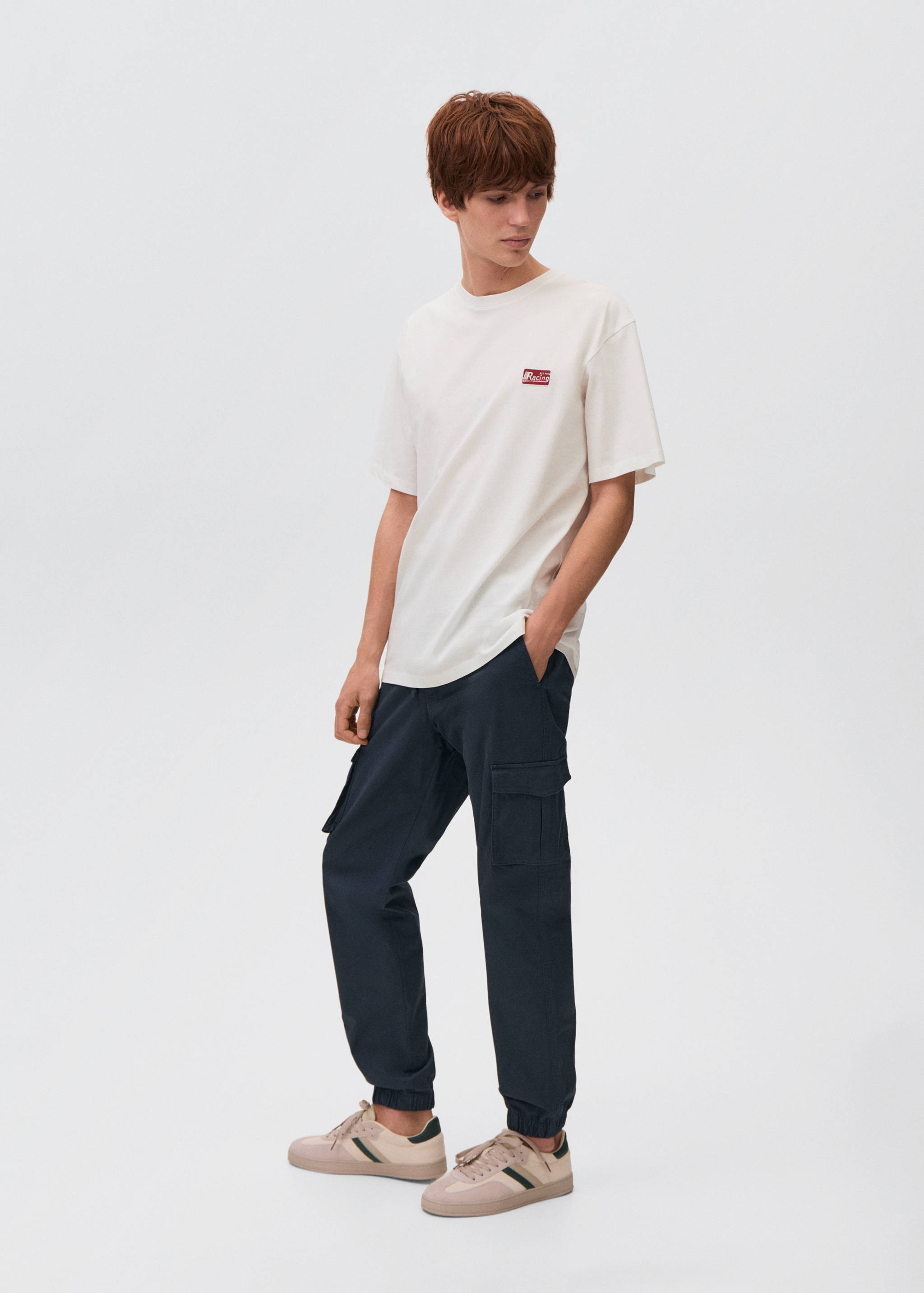 Printed cotton-blend T-shirt - General plane