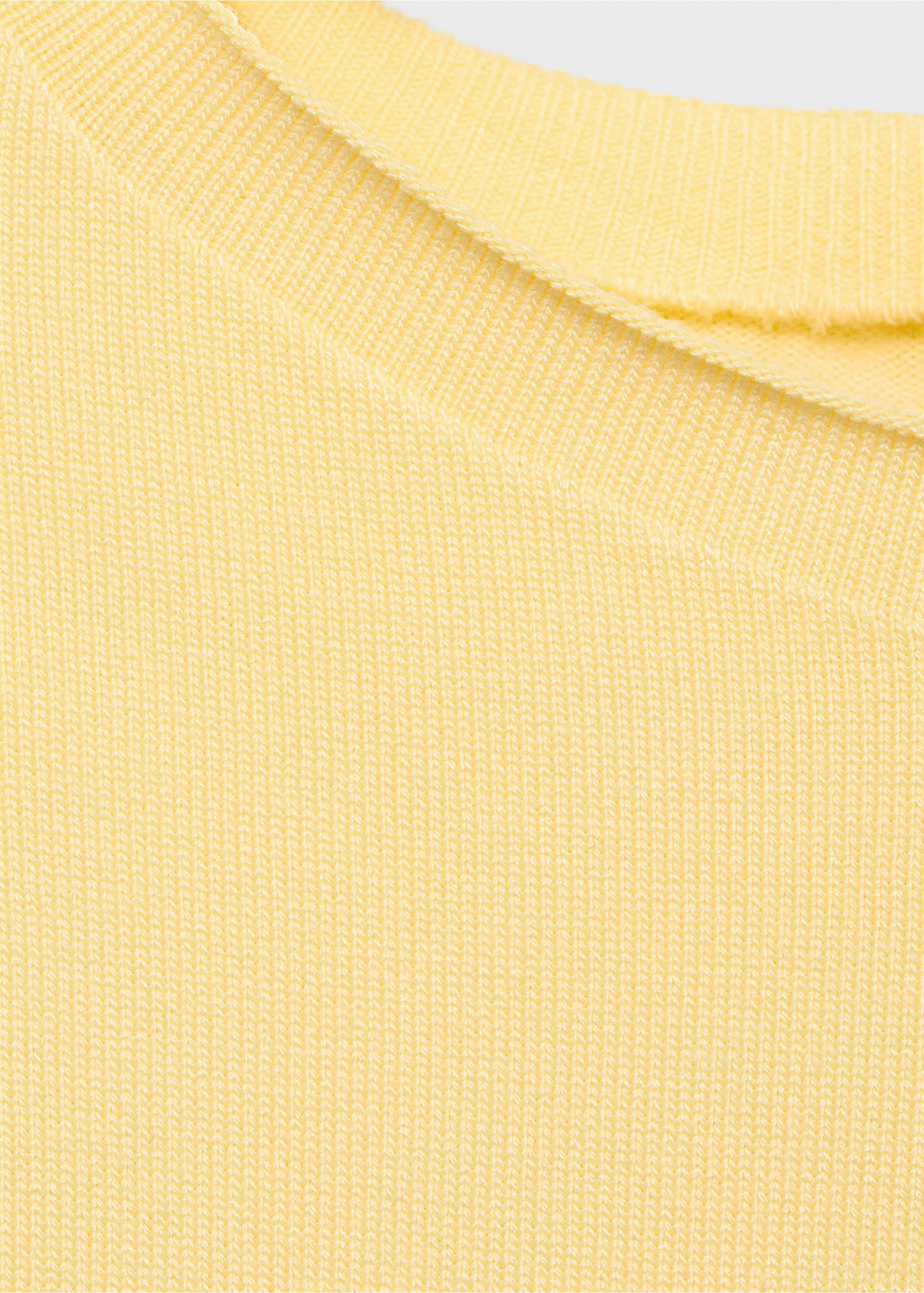 Pulover din tricot subțire cu mânecă scurtă - Detaliu al articolului 8, Galben pastelat. Ref: 17032929-00.