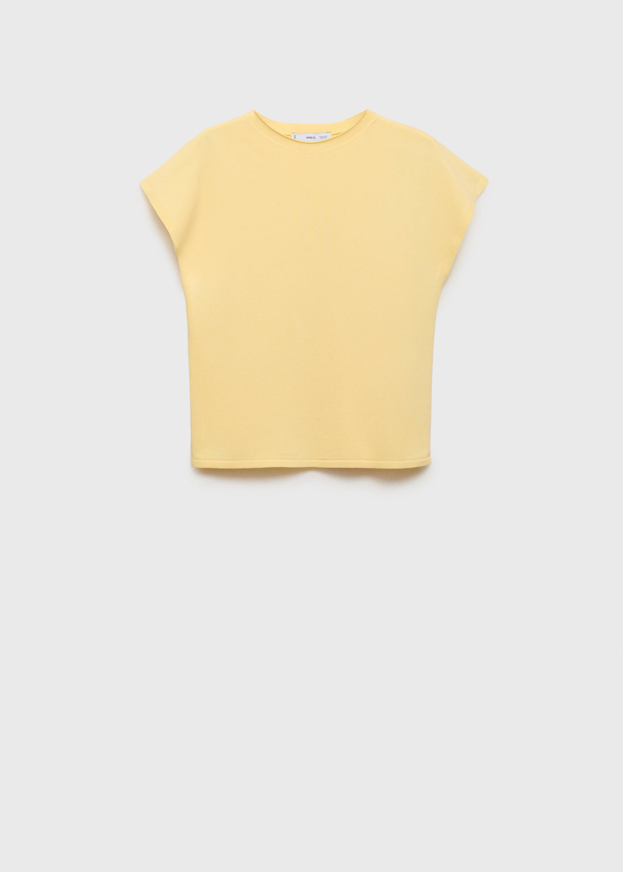 Short-sleeved fine-knit sweater - Article without model