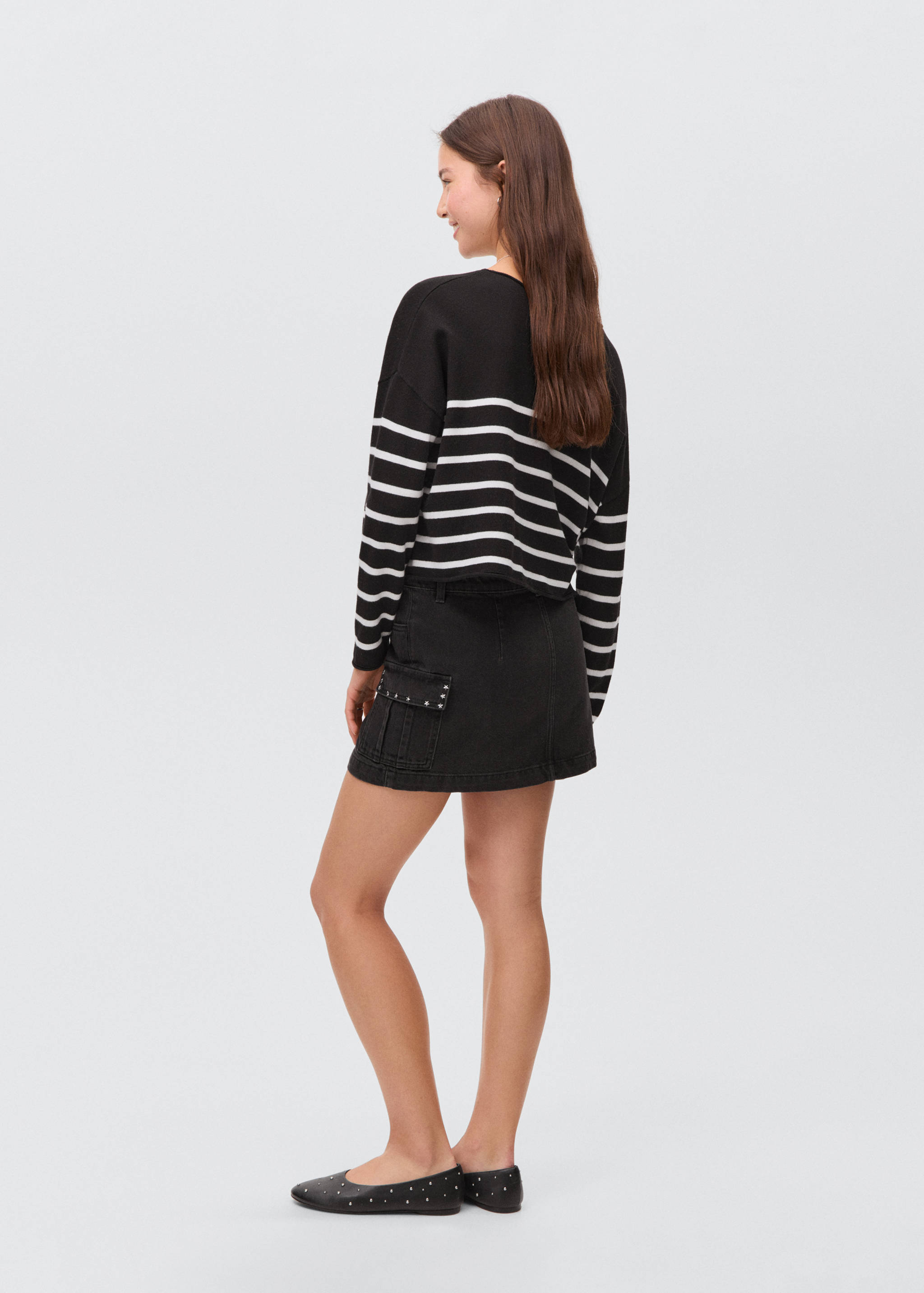 Pull-over en maille à rayures - Verso de l’article