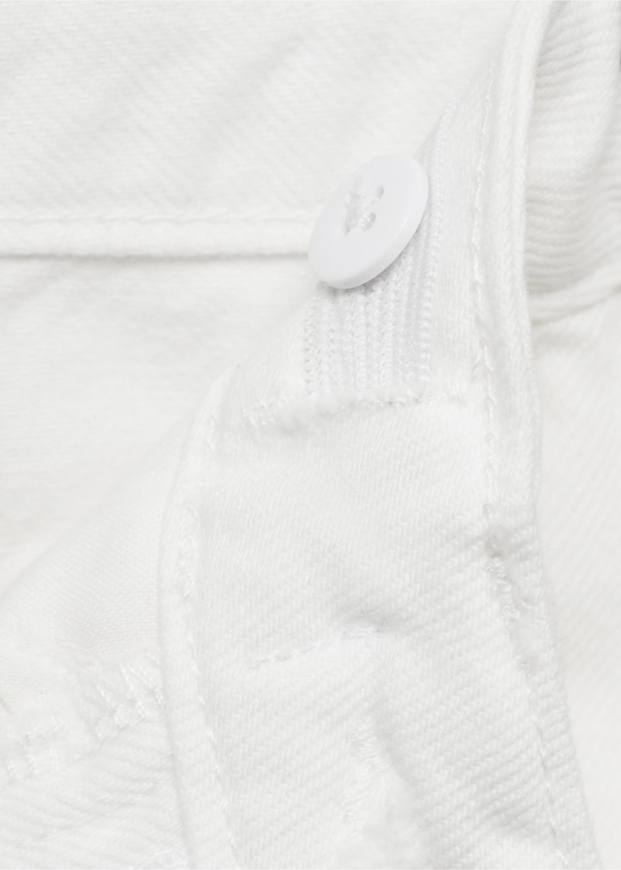 Wide-leg jeans with seam detail - Details of the article 8, White. Ref: 17033278-00.