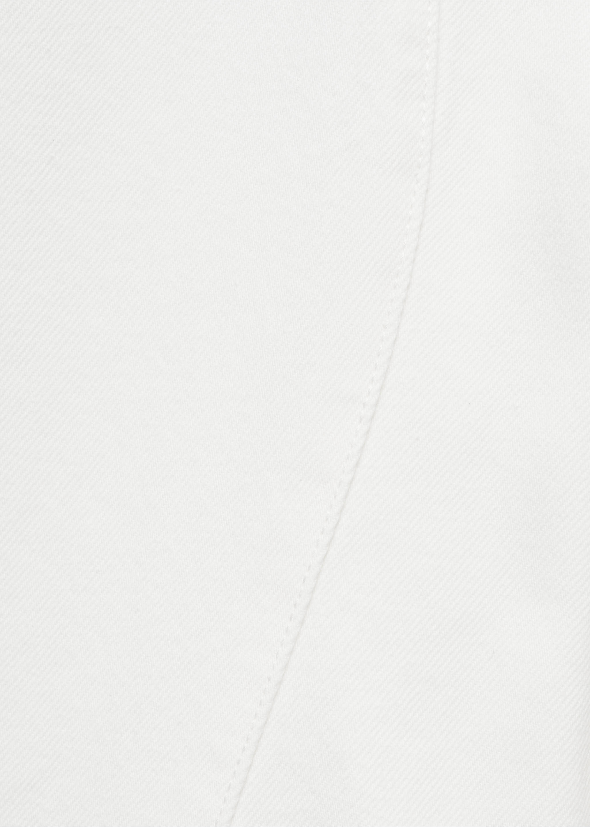 Wide-leg jeans with seam detail - Details of the article 0, White. Ref: 17033278-00.
