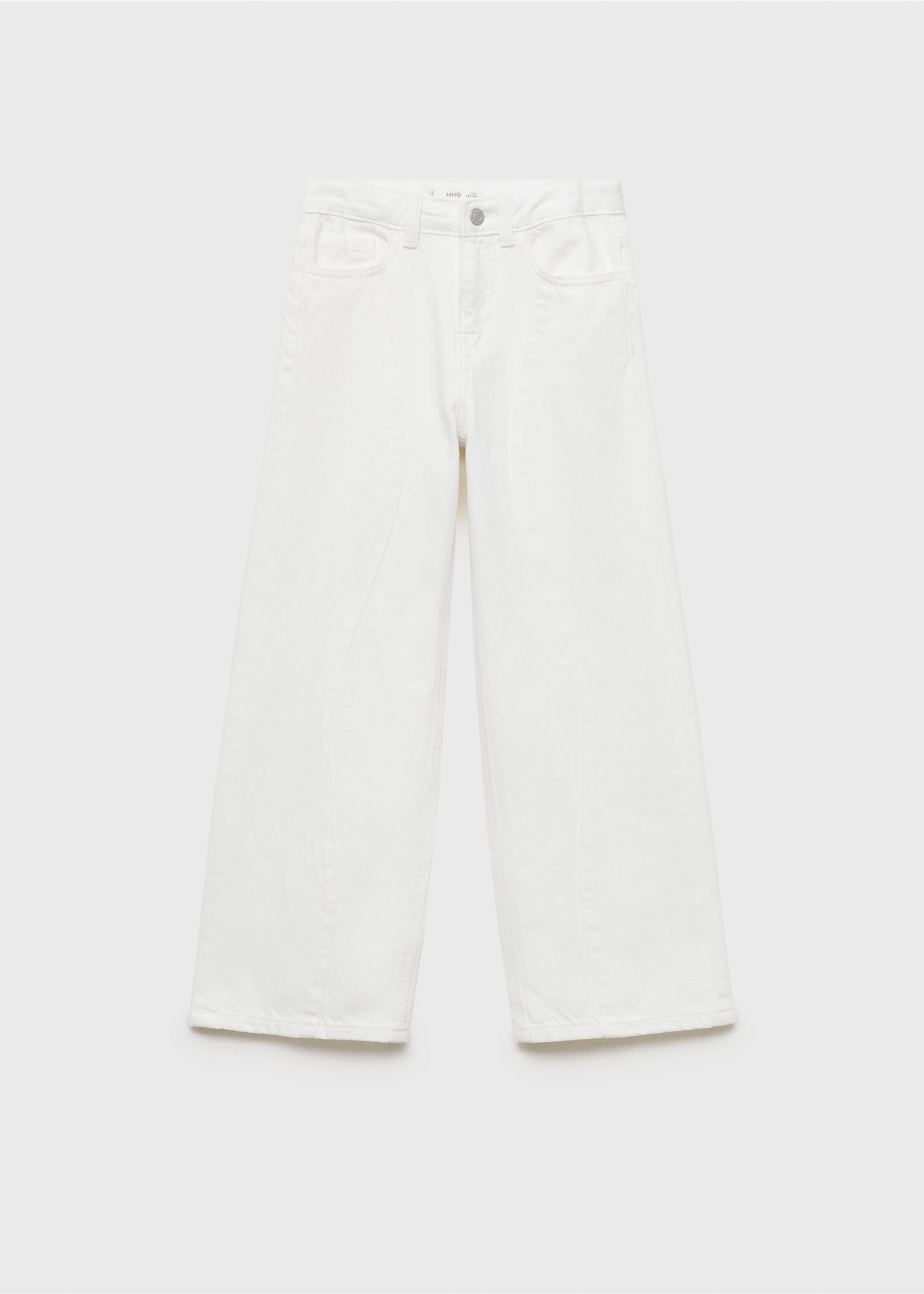 Wide-Leg-Jeans mit Nahtdetails - Artikel ohne Model, Weiß. Ref: 17033278-00.