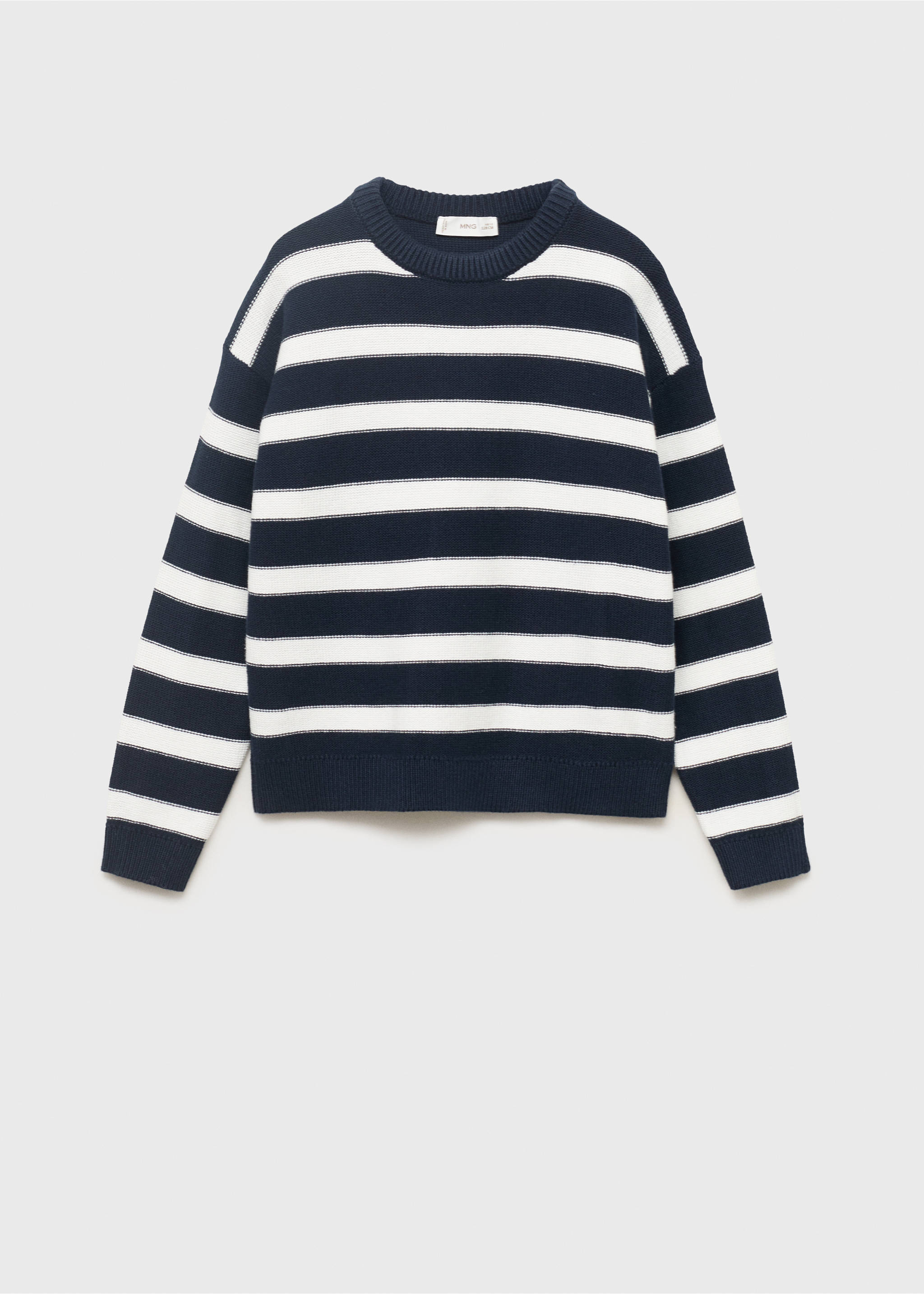 Knit striped sweater - Article without model, Navy. Ref: 17033279-00.