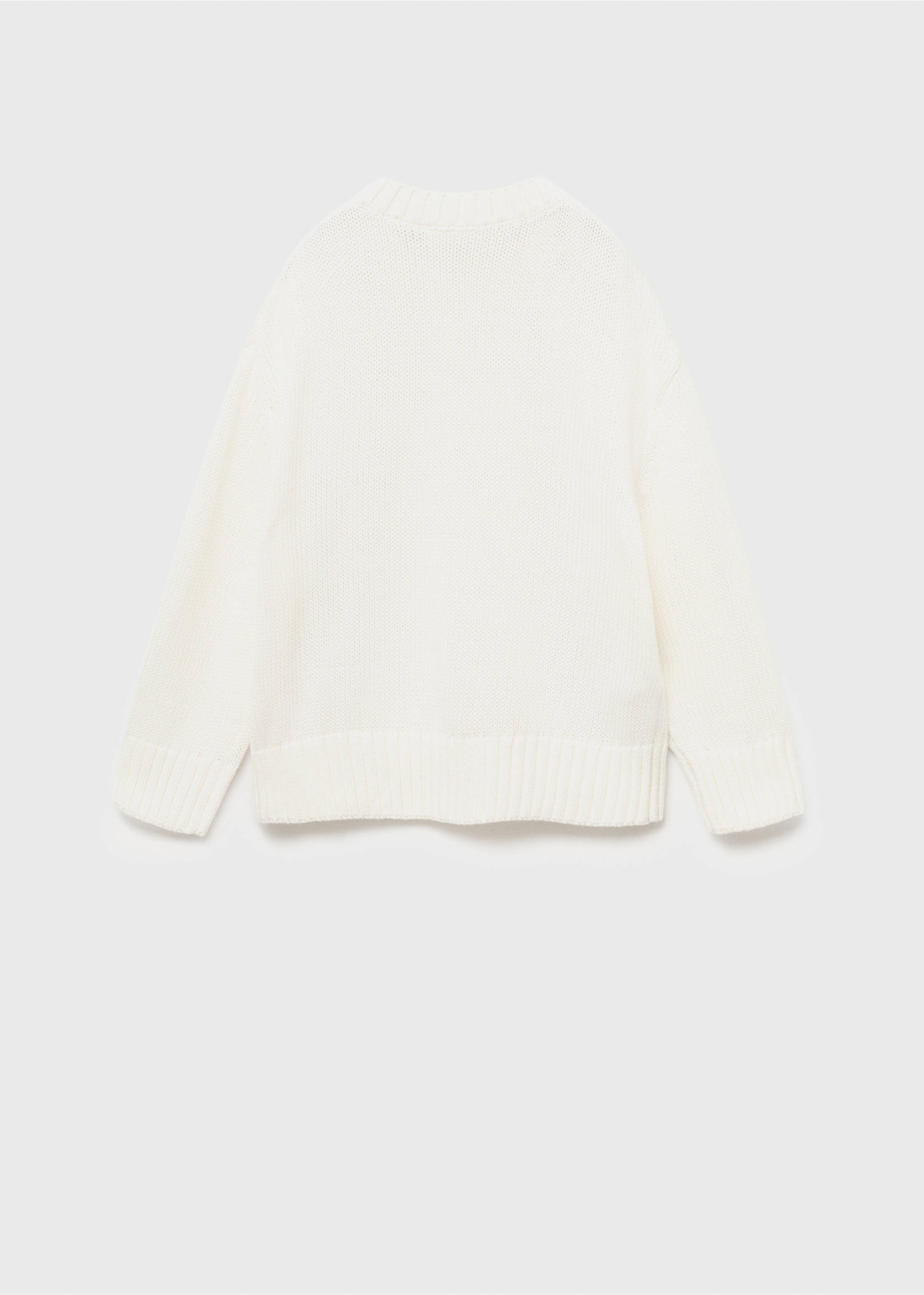 Long-sleeve knitted sweater - Reverse of the article, Off White. Ref: 17033280-00.