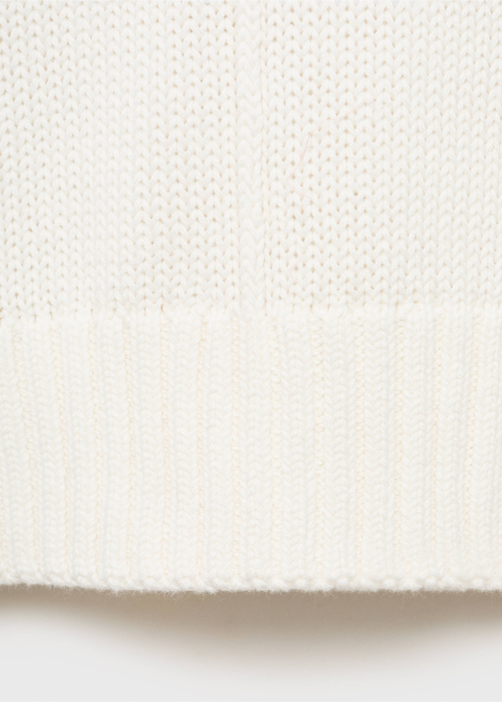 Long-sleeve knitted sweater - Details of the article 0, Off White. Ref: 17033280-00.