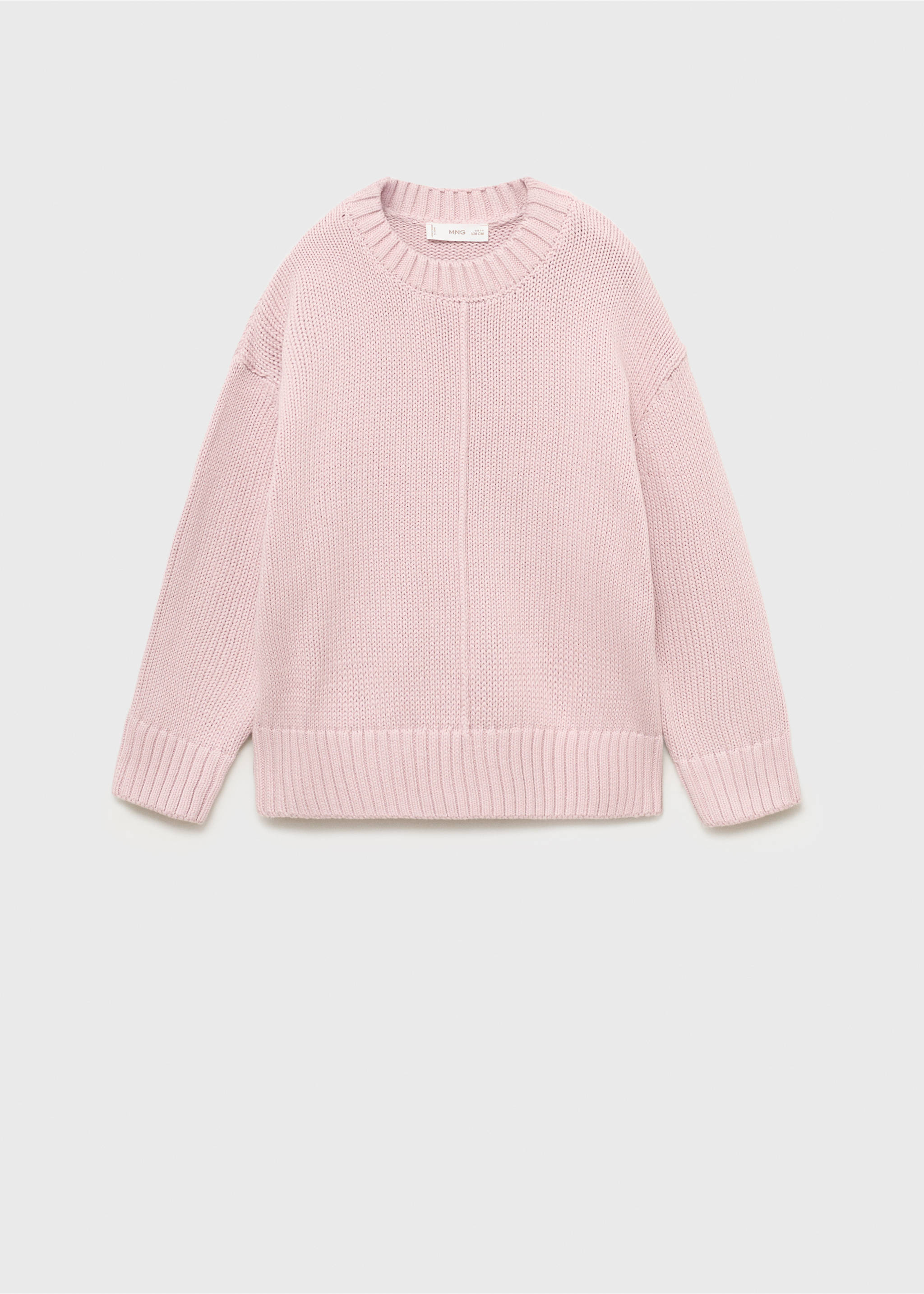 Long-sleeve knitted sweater - Article without model, Pastel Pink. Ref: 17033280-00.
