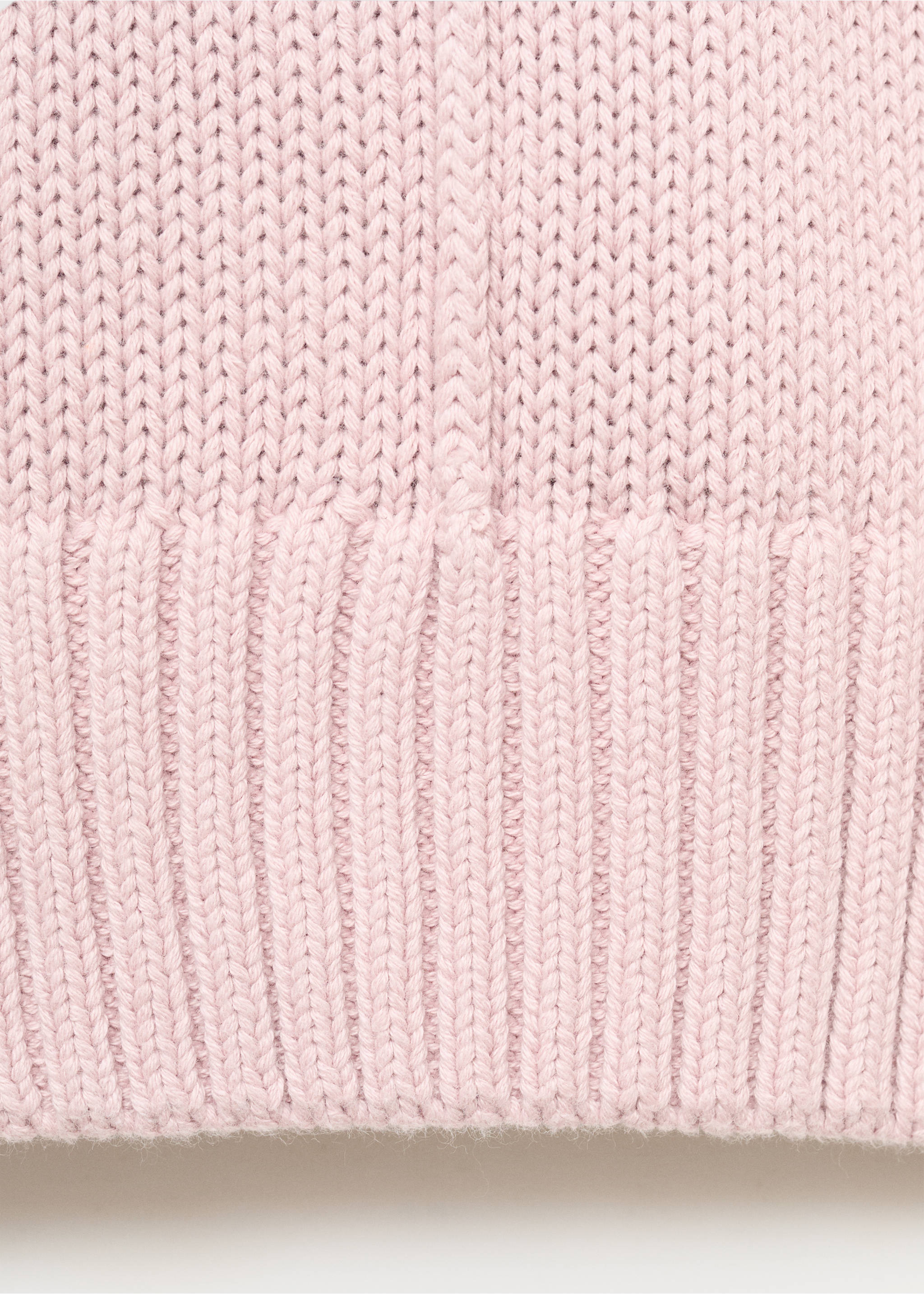 Long-sleeve knitted sweater - Details of the article 0, Pastel Pink. Ref: 17033280-00.