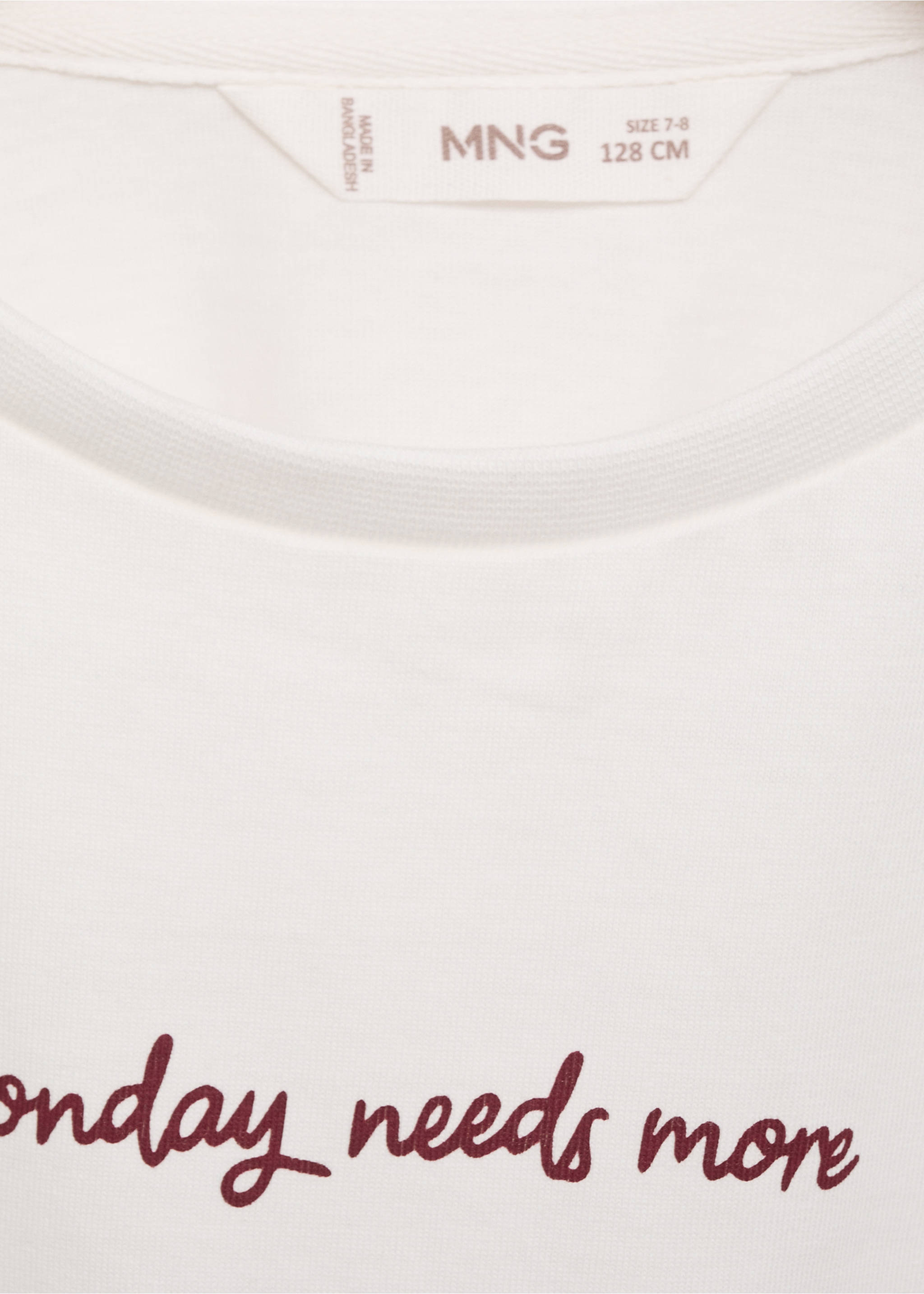 T-shirt estampada de manda curta - Pormenor do artigo 8, Branco-pérola. Ref: 17033283-00.