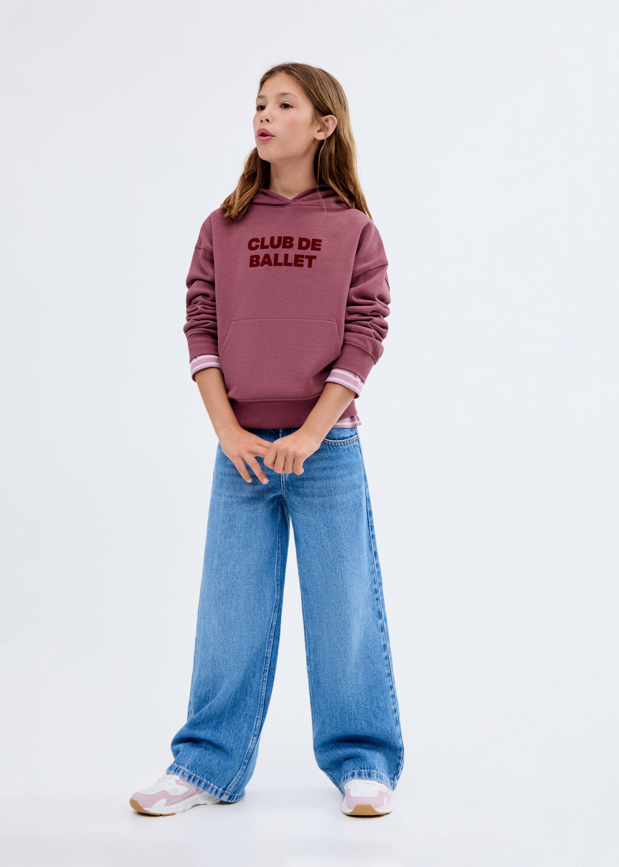 Sweat-shirt imprimé capuche - Plan général