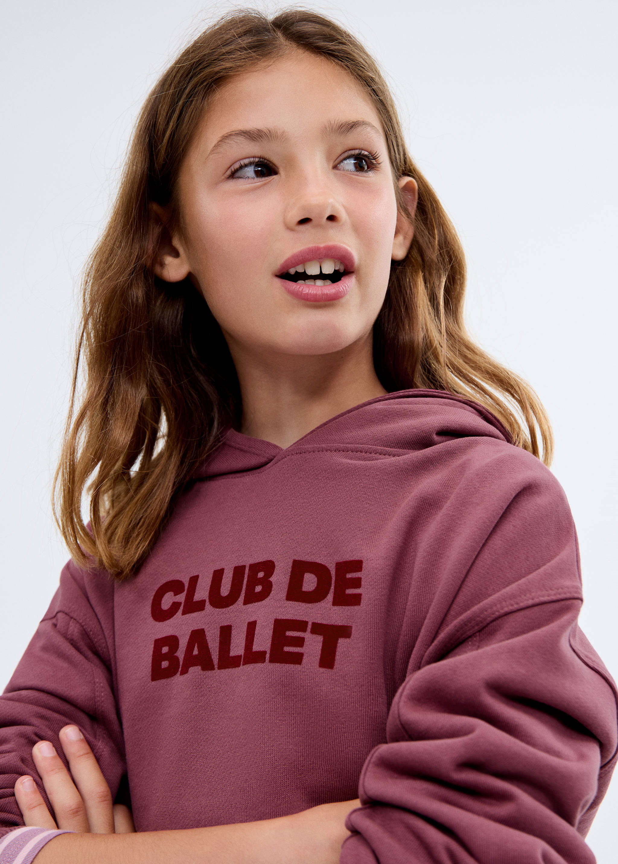 Sweat-shirt imprimé capuche - Plan moyen