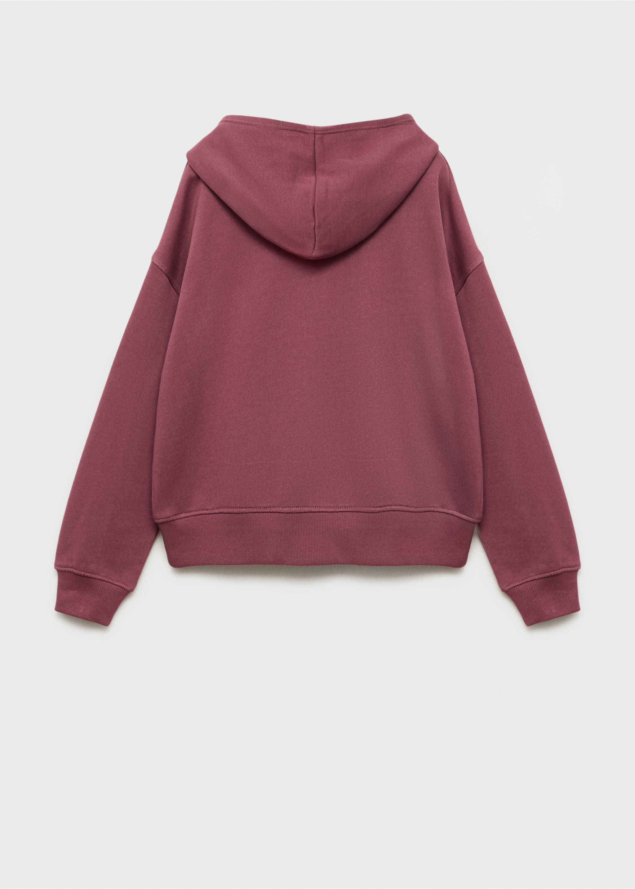 Sweat-shirt imprimé capuche - Verso de l’article, Cerise. Ref: 17033285-00.