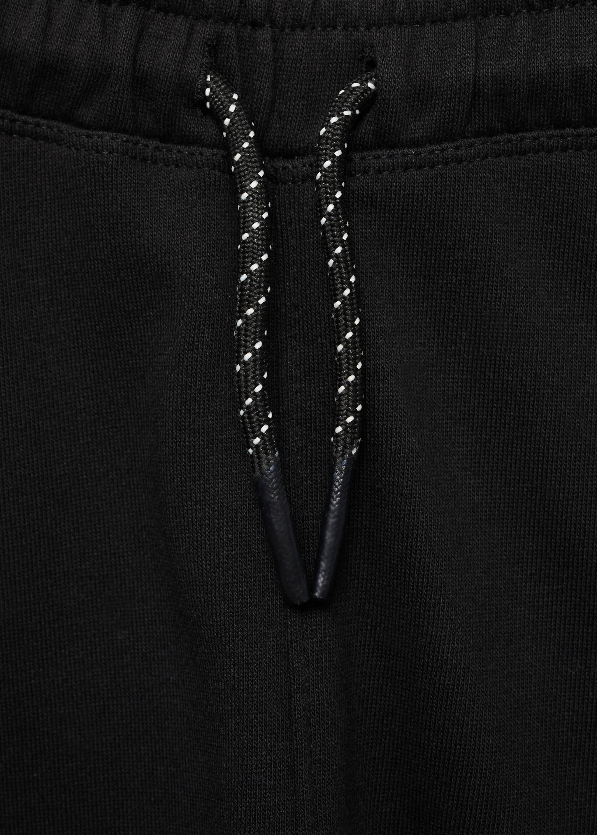 Cargo joggers with drawstring - Details of the article 8, Black. Ref: 17033288-00.
