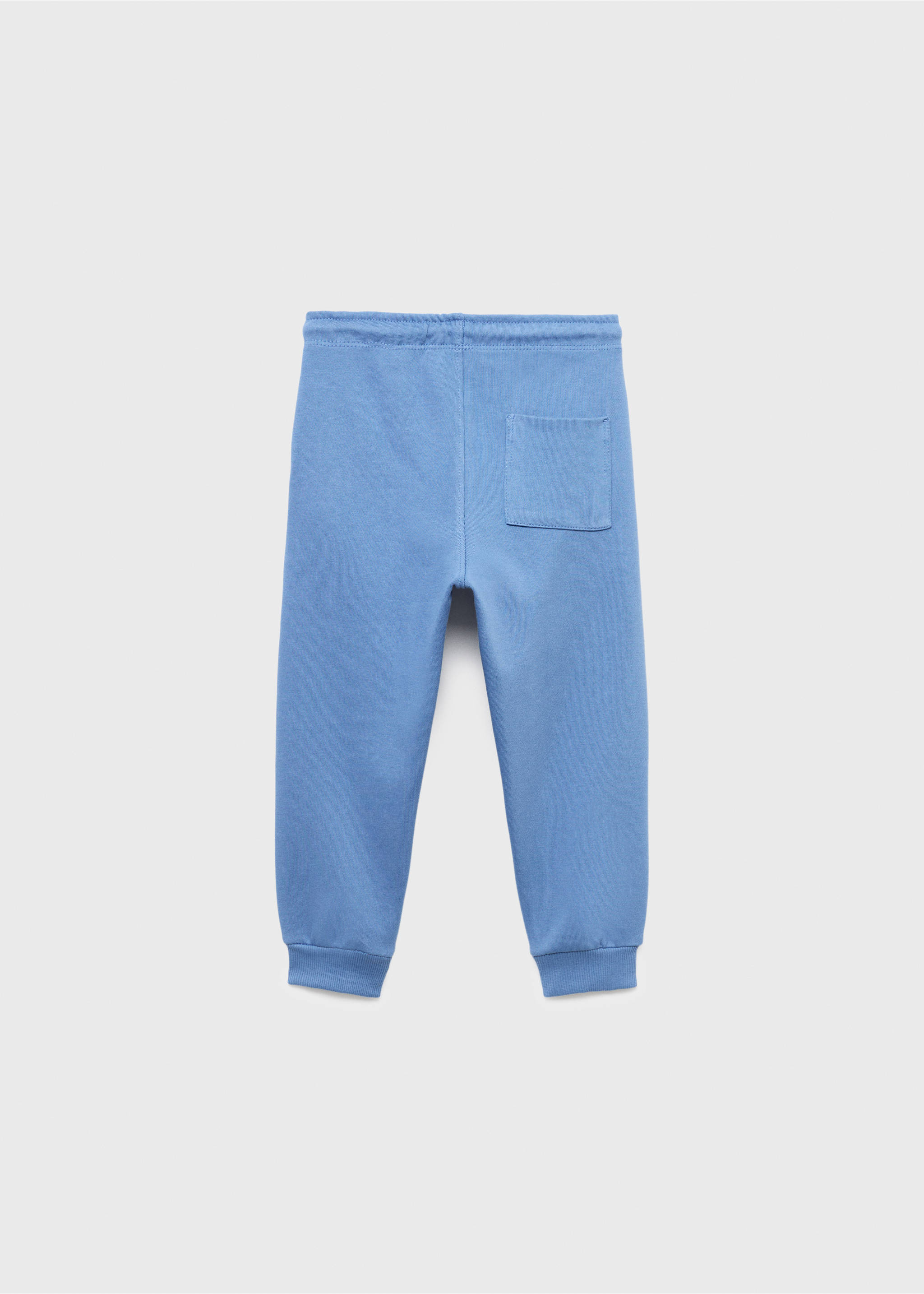 Cotton jogger-style trousers - Reverse of the article, Vibrant blue. Ref: 17033289-00.