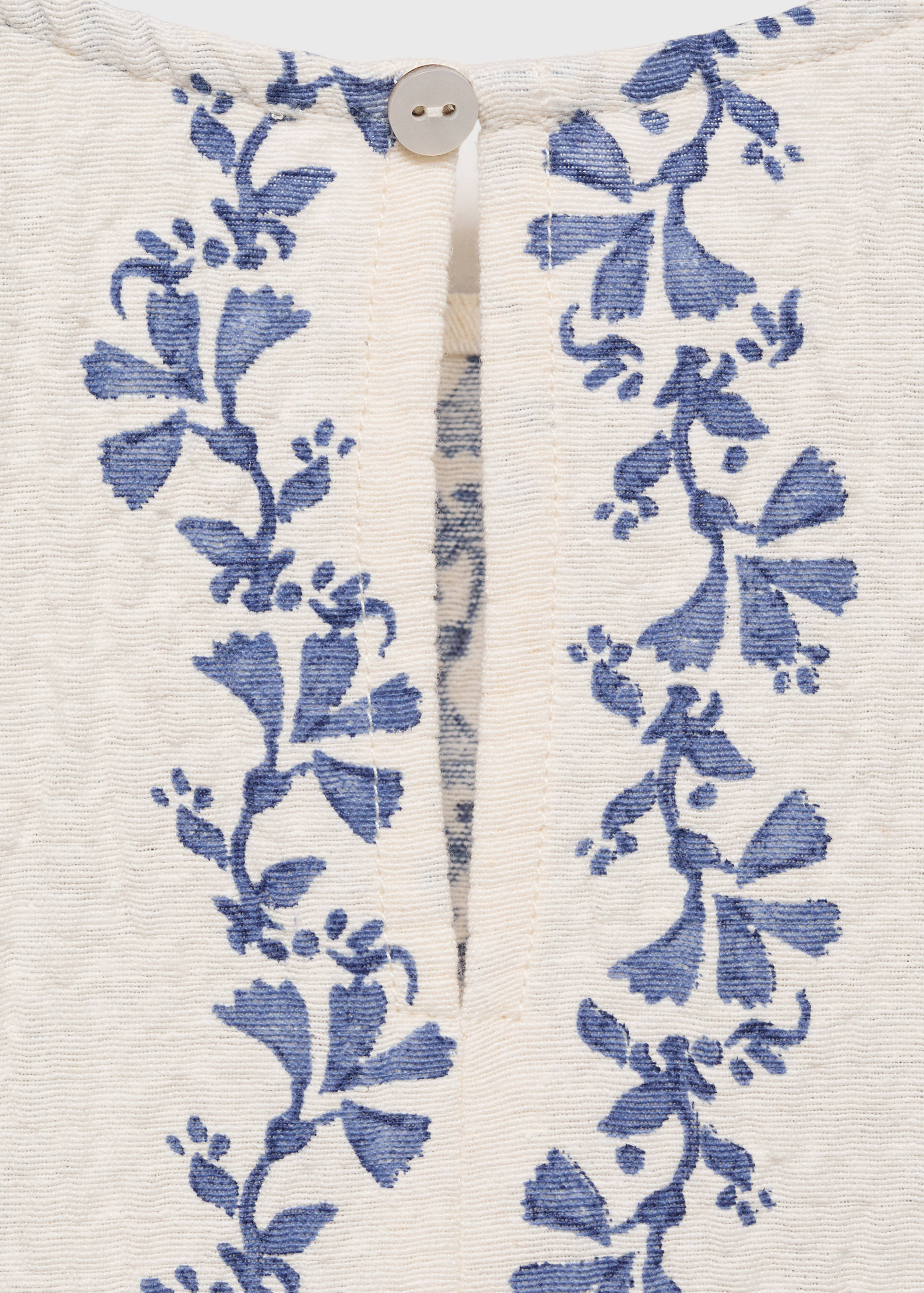 Gemusterte Bluse mit Schleifendetails - Detail des Artikels 0