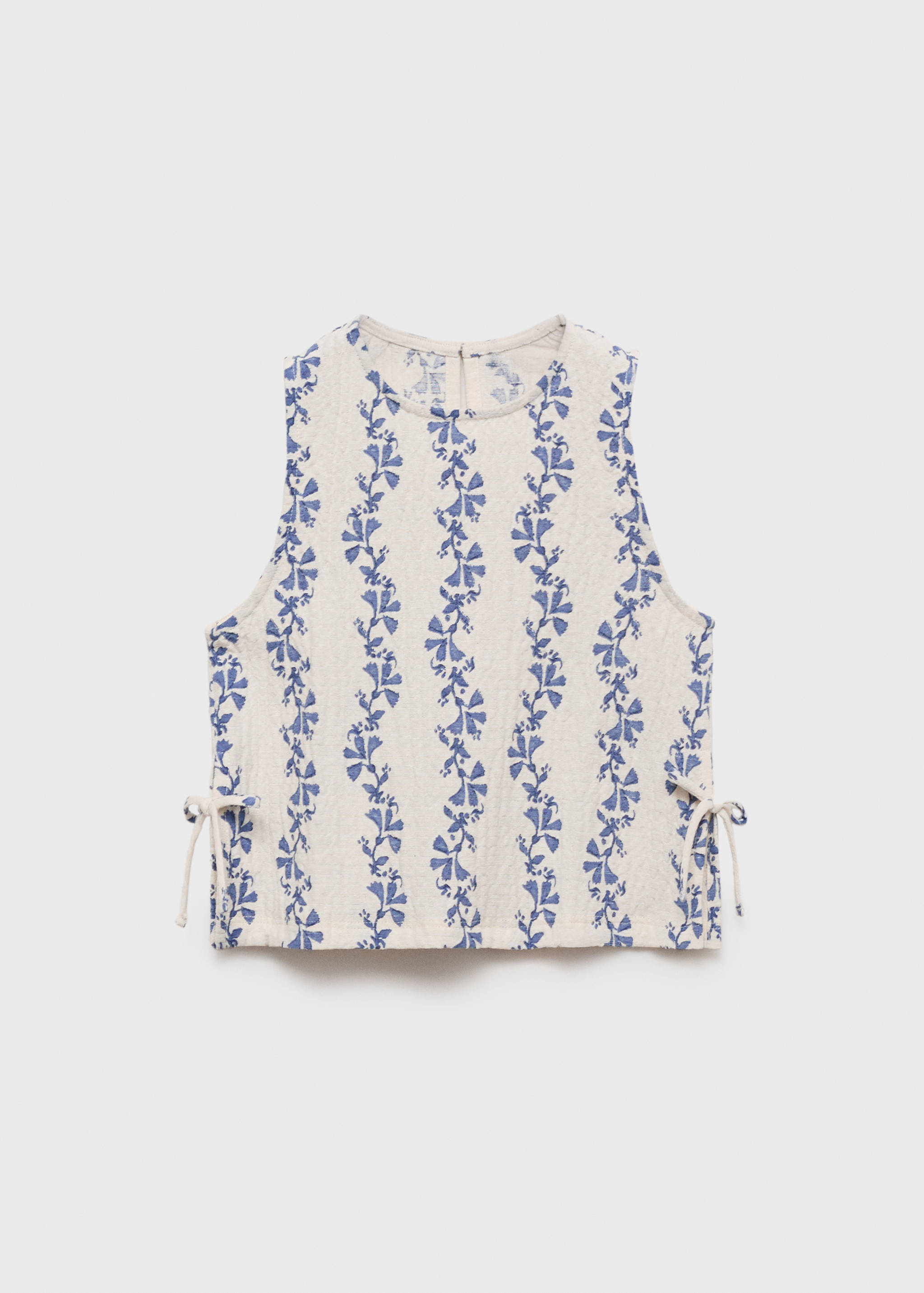 Blouse imprimée nœuds - Article sans modèle