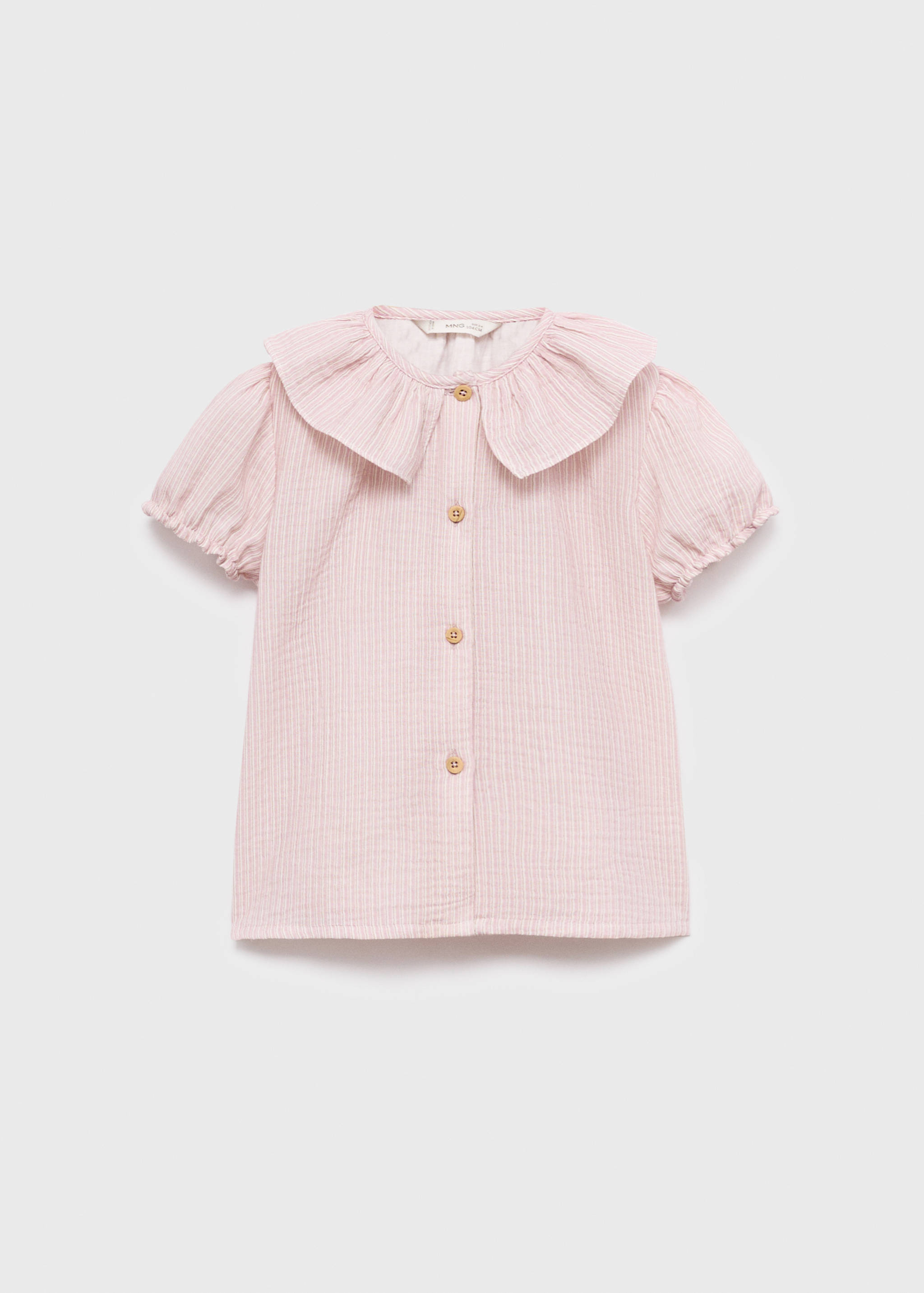 Gestreifte Bluse mit Babydoll-Kragen - Artikel ohne Model