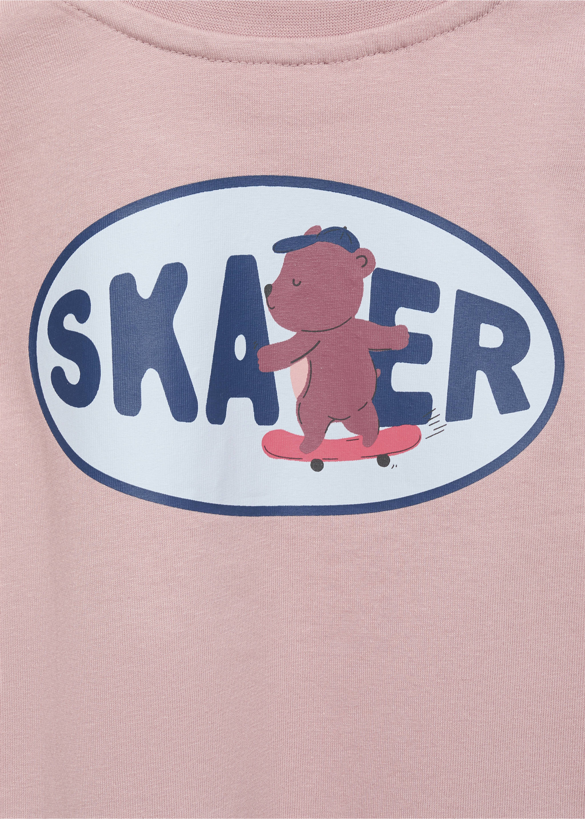 T-shirt coton imprimé - Détail de l'article 0, Rose pâle. Ref: 17033294-00.