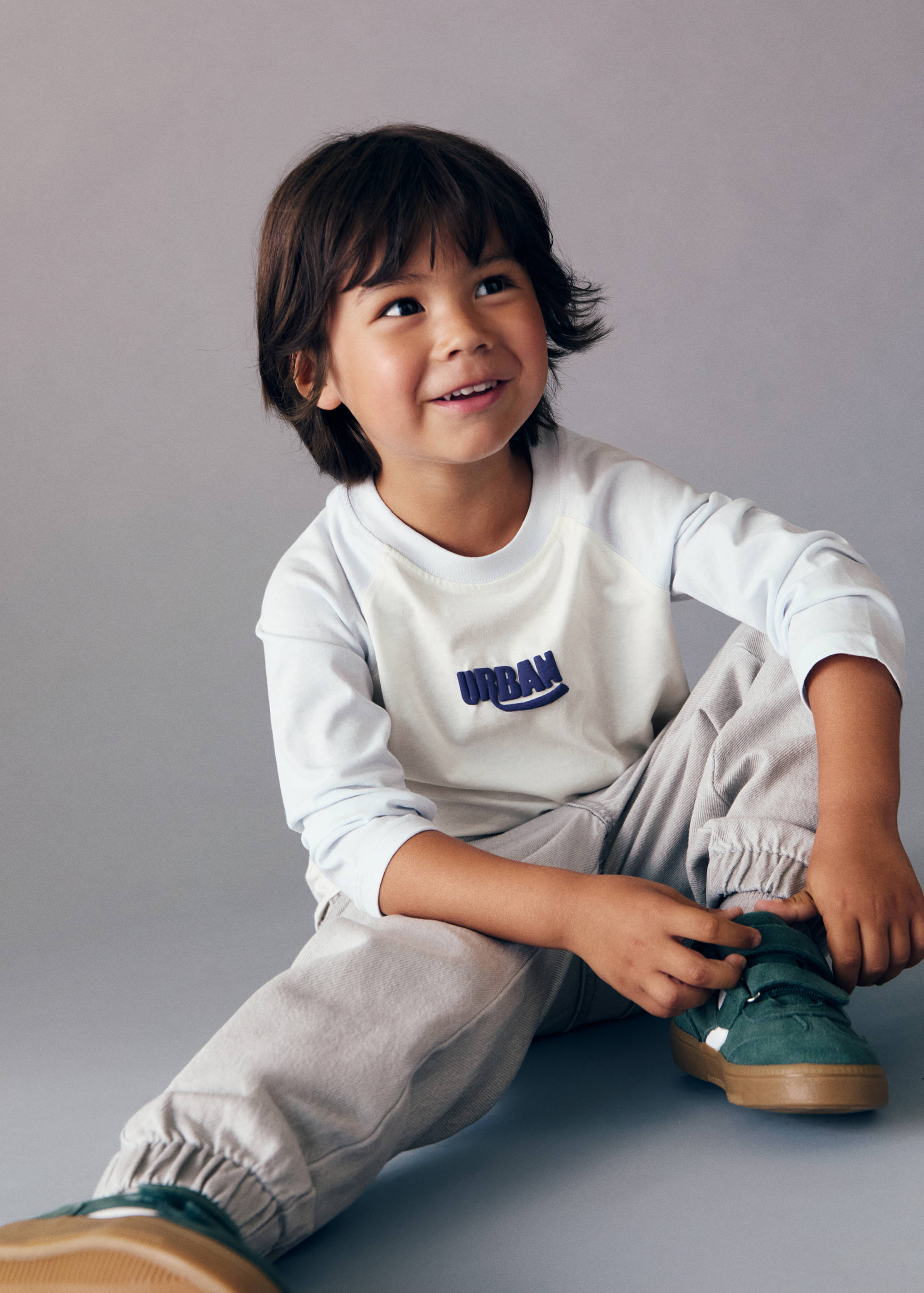 T-shirt combiné imprimé - Plan moyen