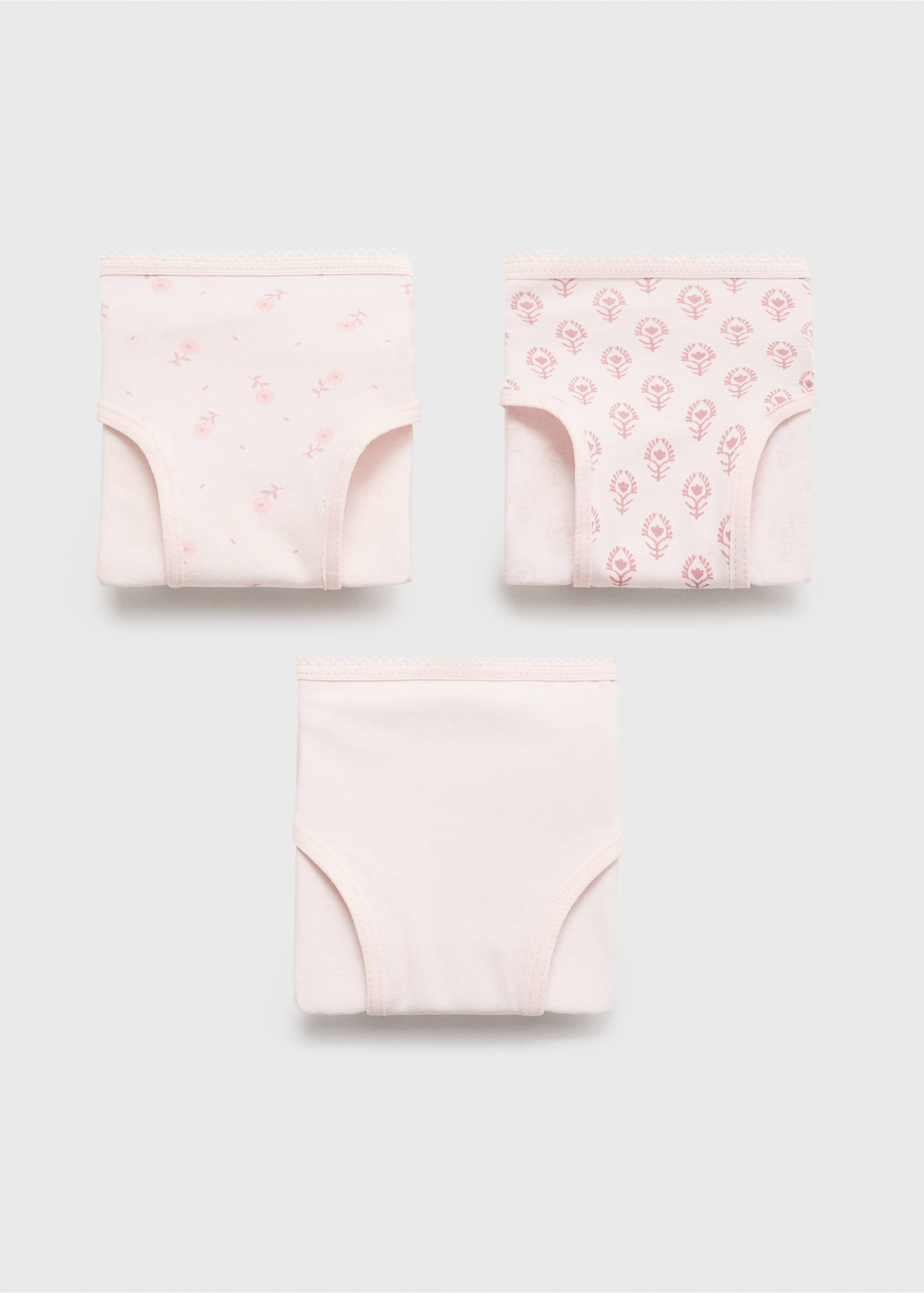 Baumwollslip im Dreierpack - Artikel ohne Model, Rosa. Ref: 17033303-00.