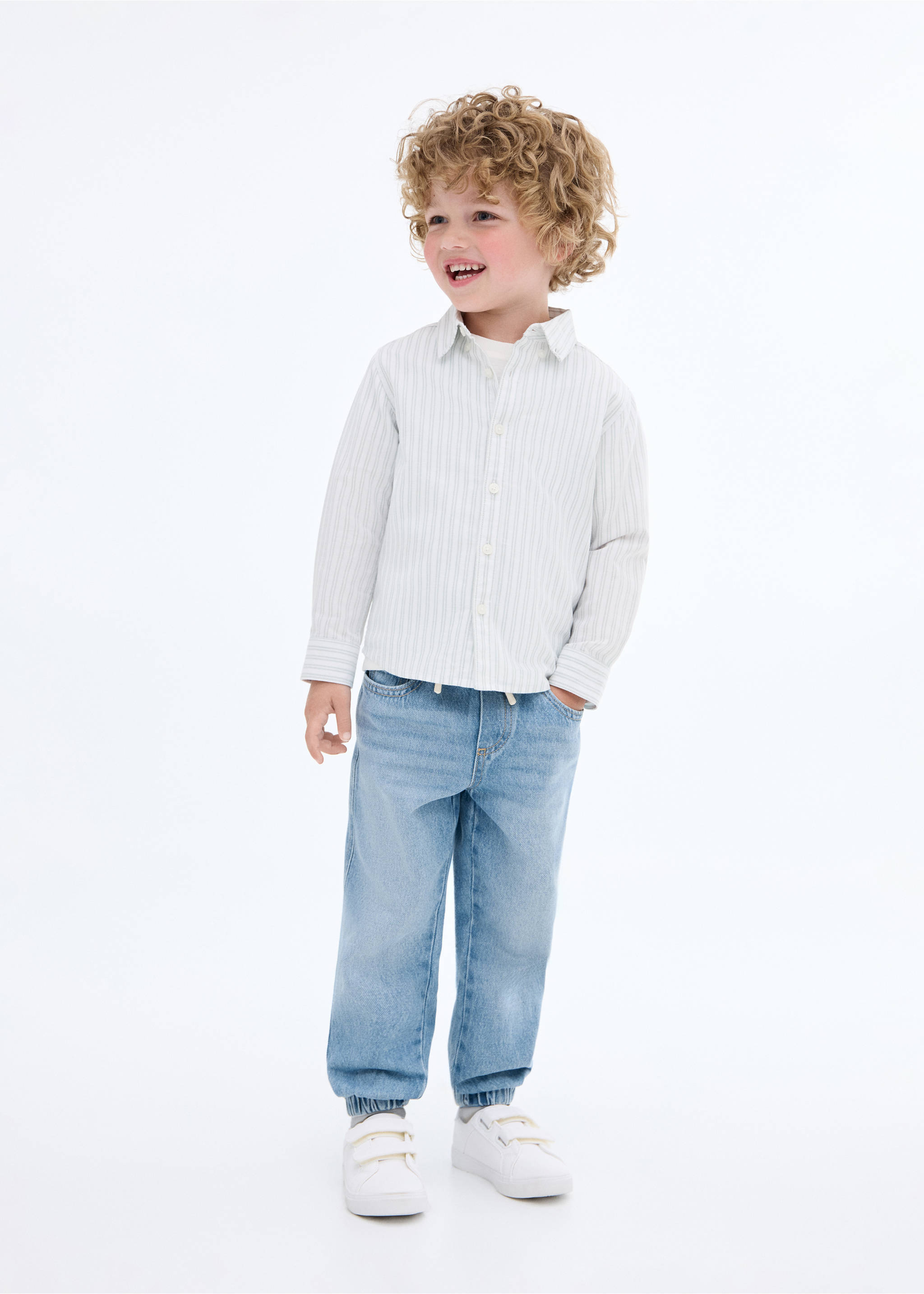 Jogger-style jeans - General plane, Medium Blue. Ref: 17033304-00.
