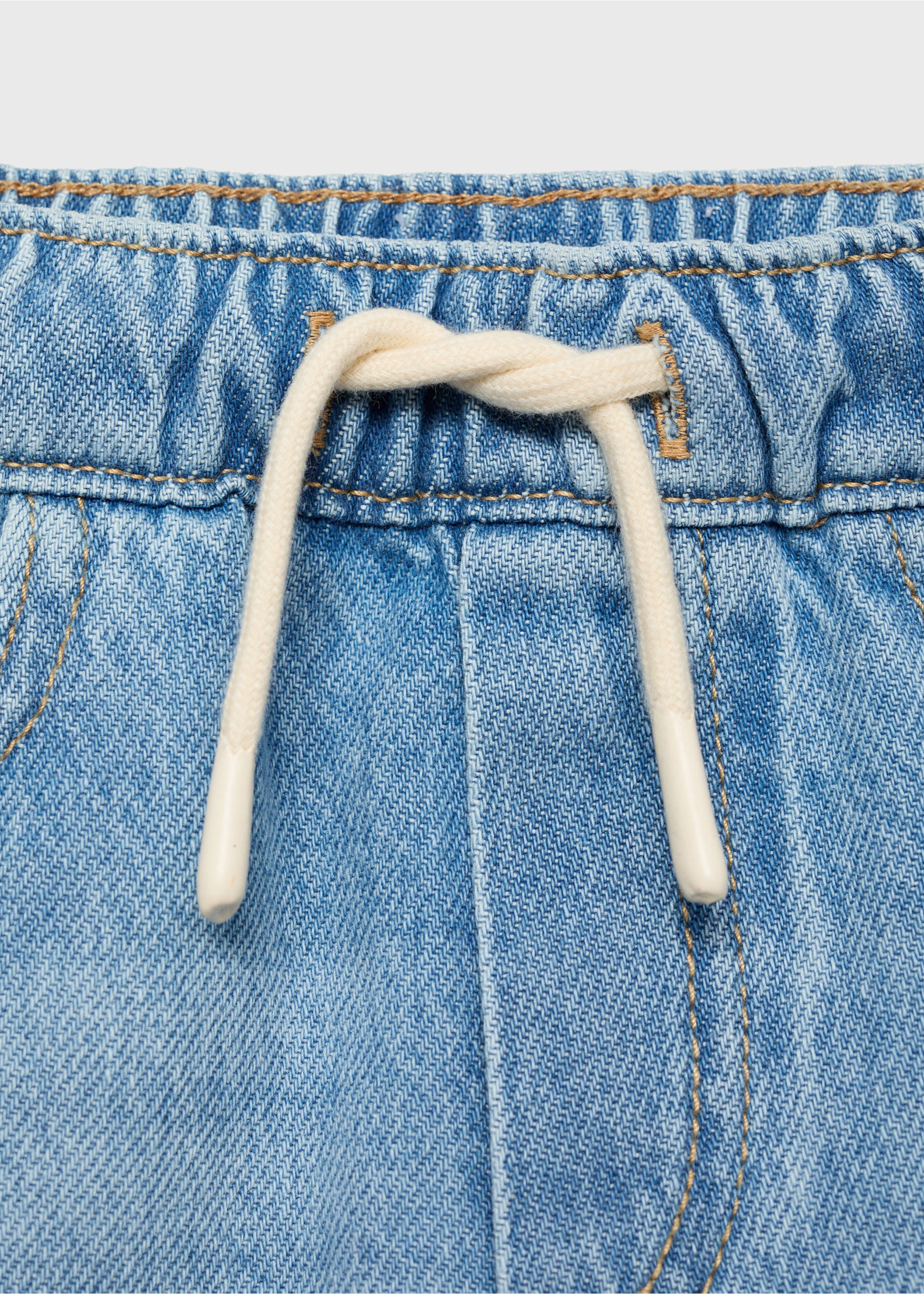 Jogger-style jeans - Details of the article 0, Medium Blue. Ref: 17033304-00.