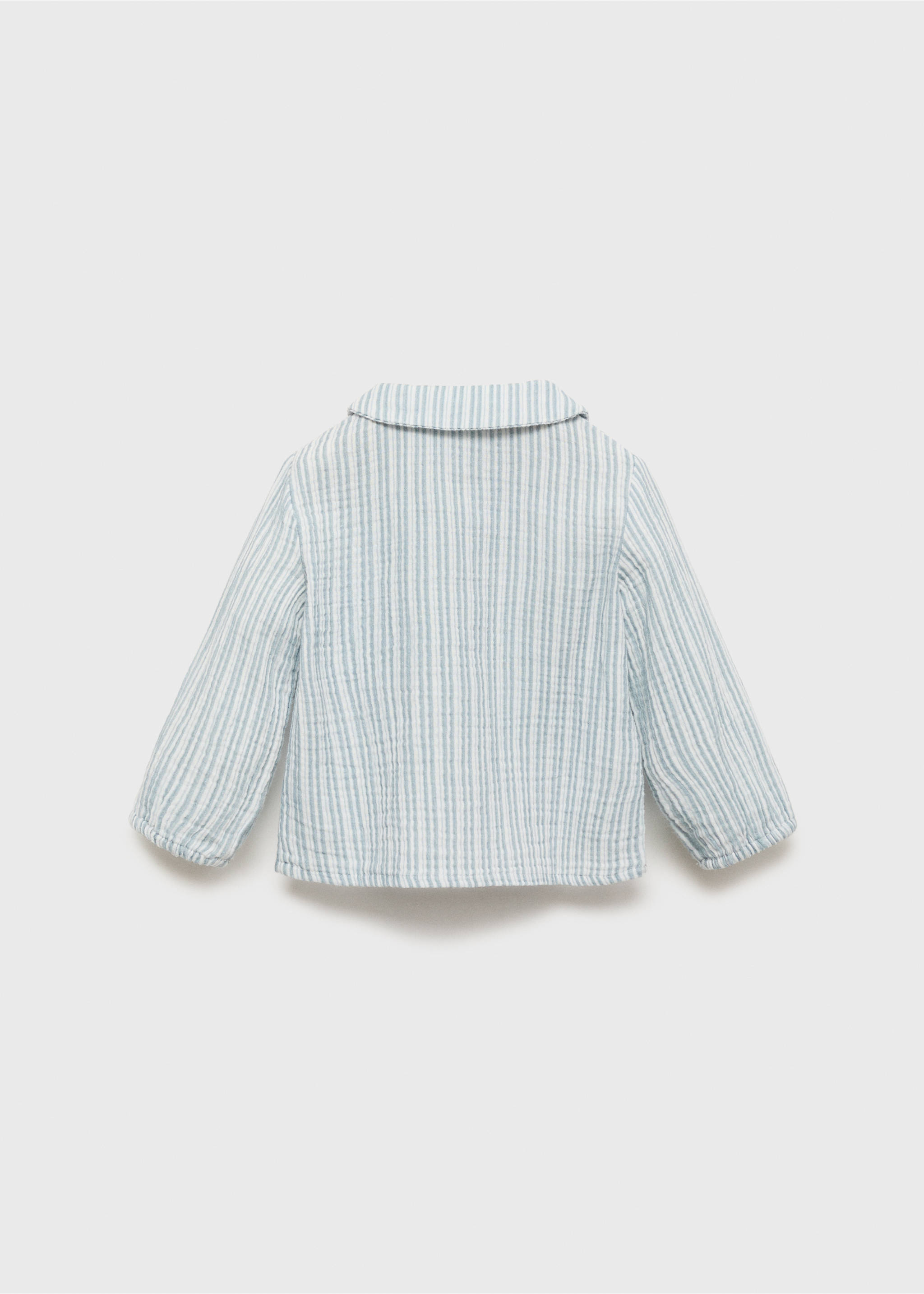 Stripe-print shirt - Reverse of the article, Pastel Green. Ref: 17033306-00.