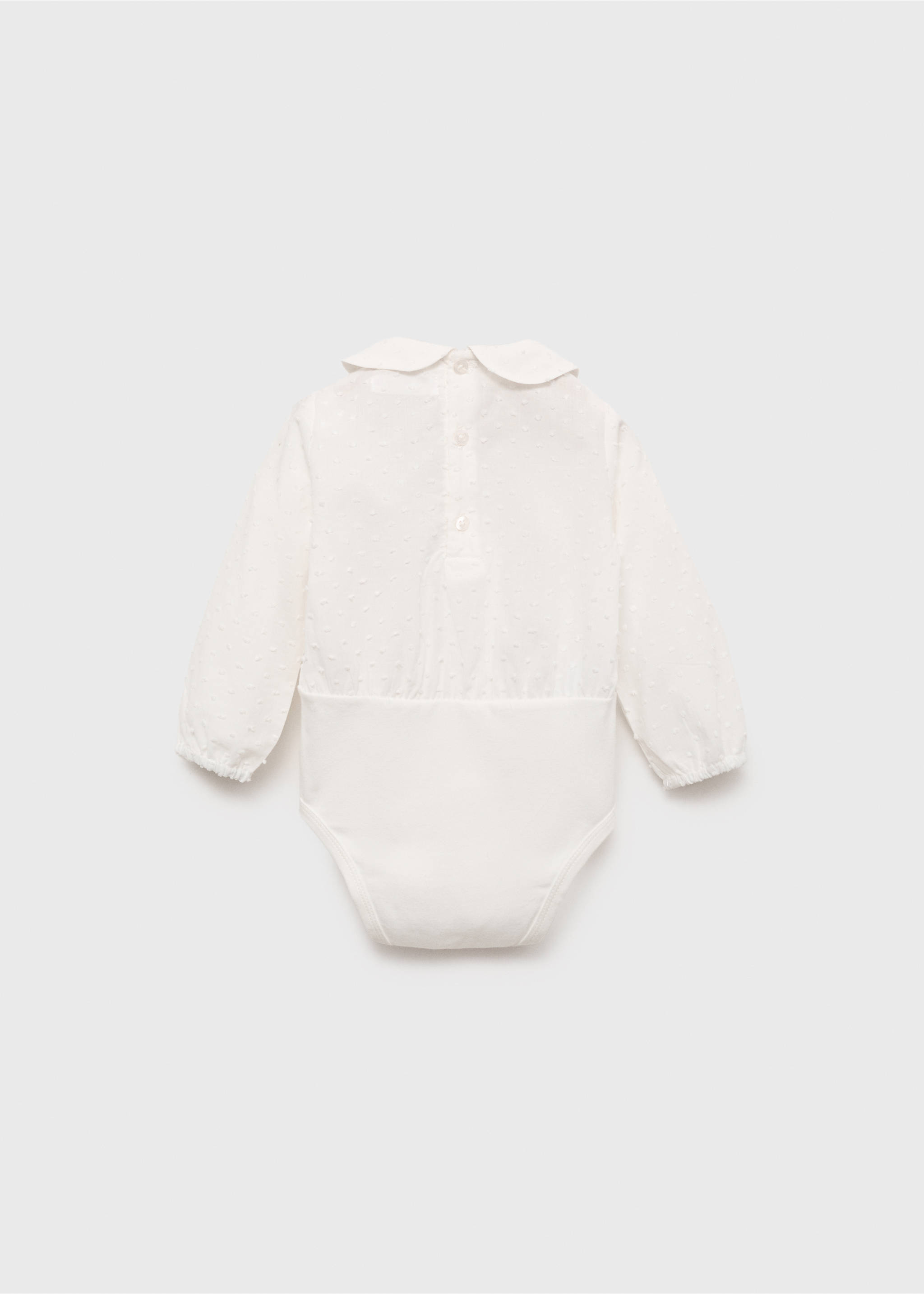 Baby-neck bodysuit - Reverse of the article, Off White. Ref: 17033307-00.