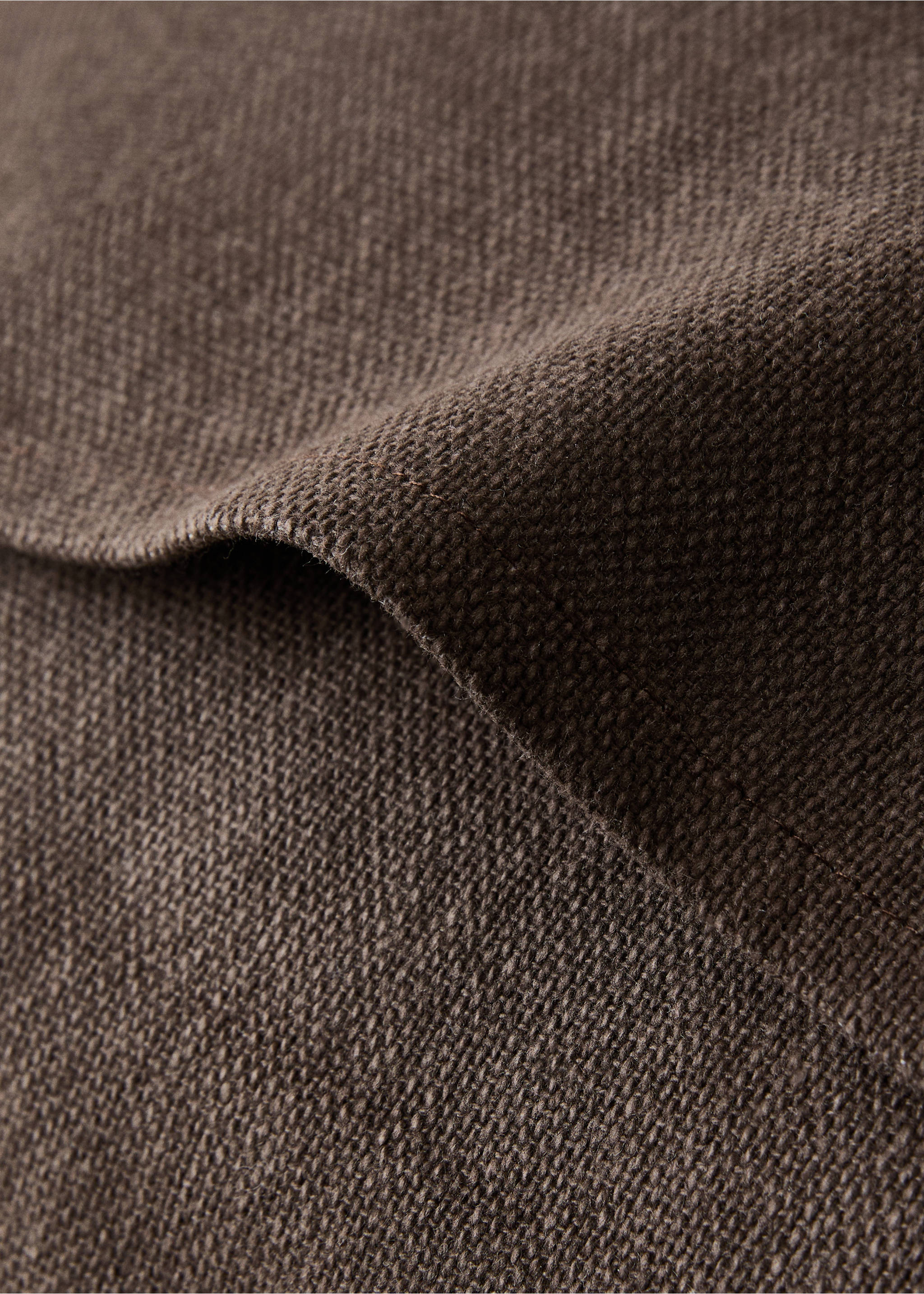 Cushion cover with structure, 45x45 cm - Details of the article 3, Chocolate. Ref: 17033312-00.
