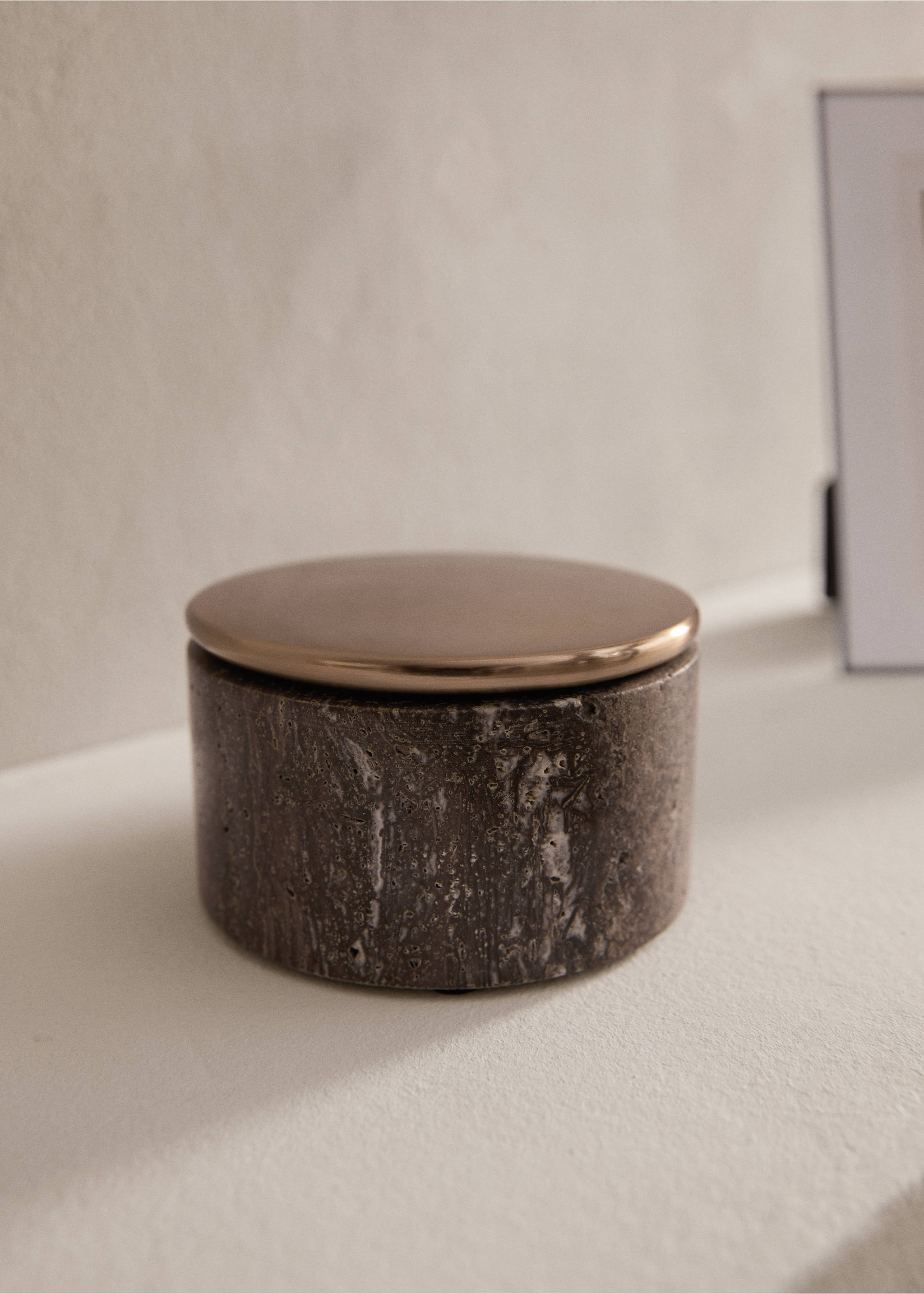 Deko-Kiste aus Marmor - Allgemeine Ansicht, Grau. Ref: 17033313-00.
