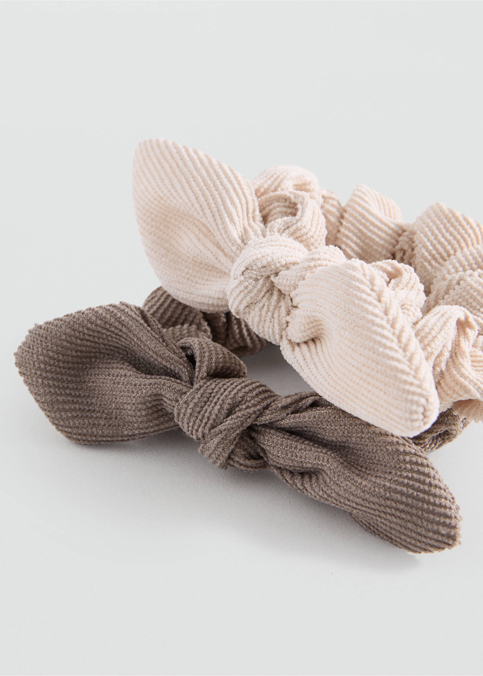 2er-Pack Scrunchies - Mittlere Ansicht, Granatrot. Ref: 17033815-00.