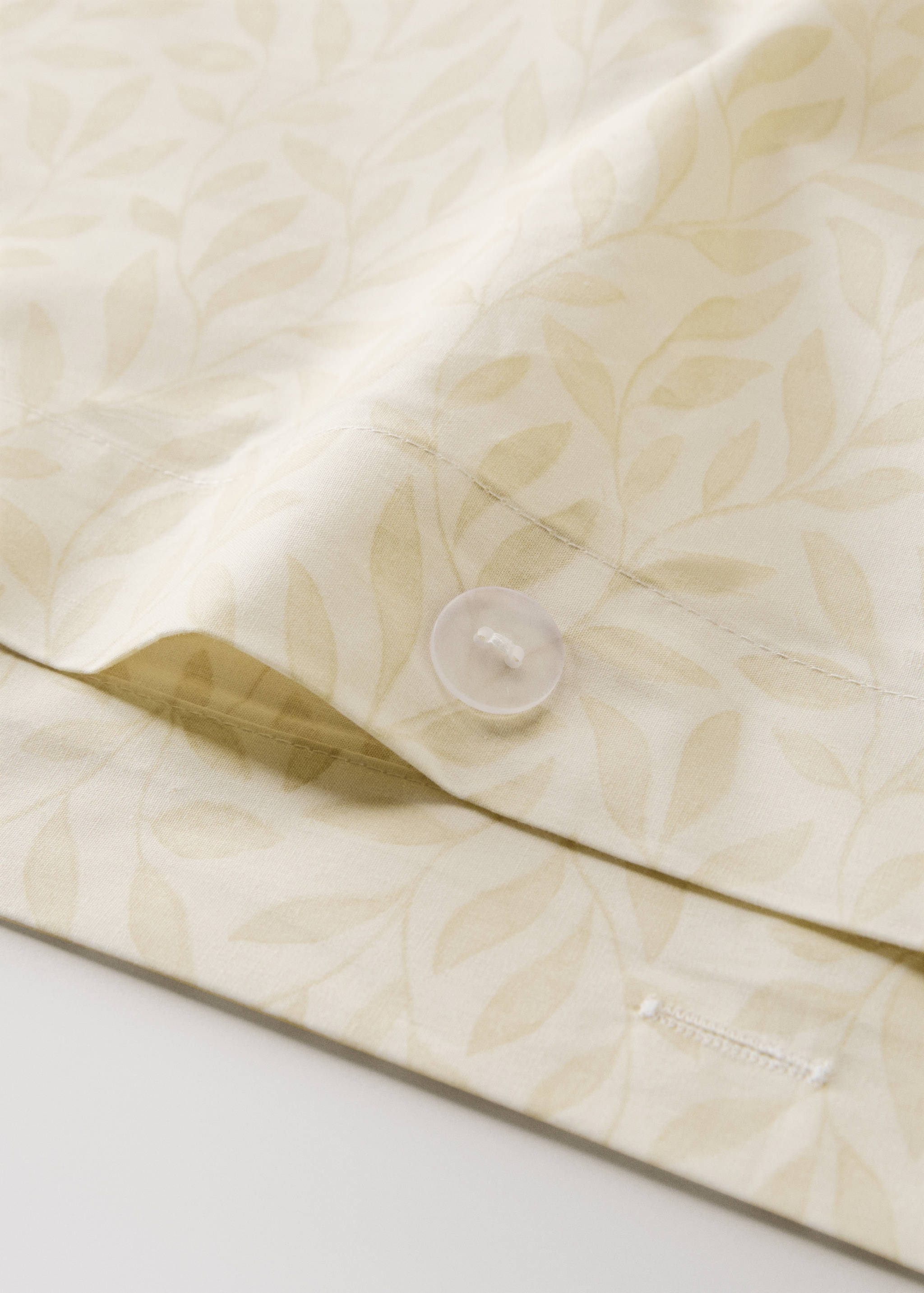 Percale cotton duvet cover with leaf print for 150/160 cm bed - Details of the article 1